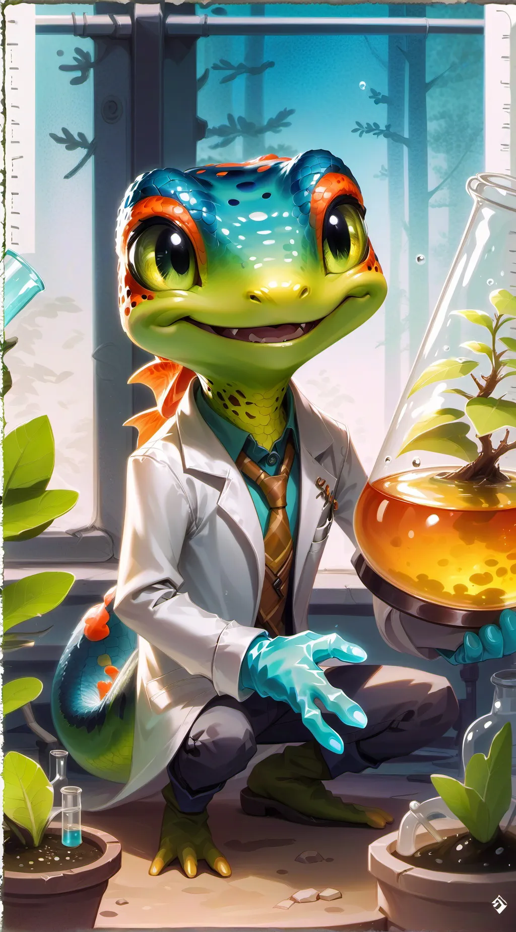 ai character: Natasha the Newt background