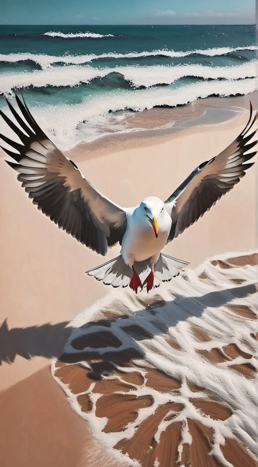 ai character: seagull background