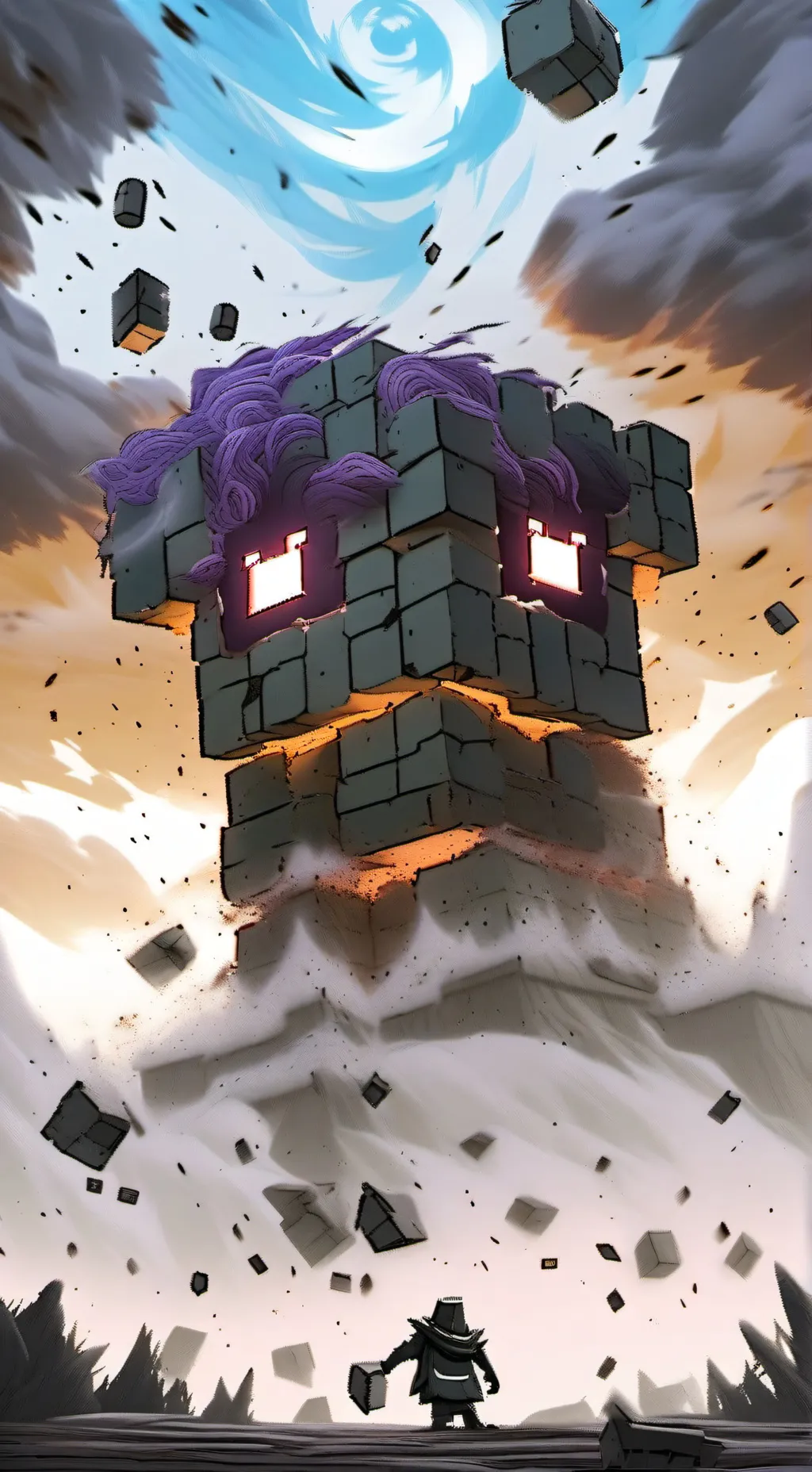 ai character: wither storm  background