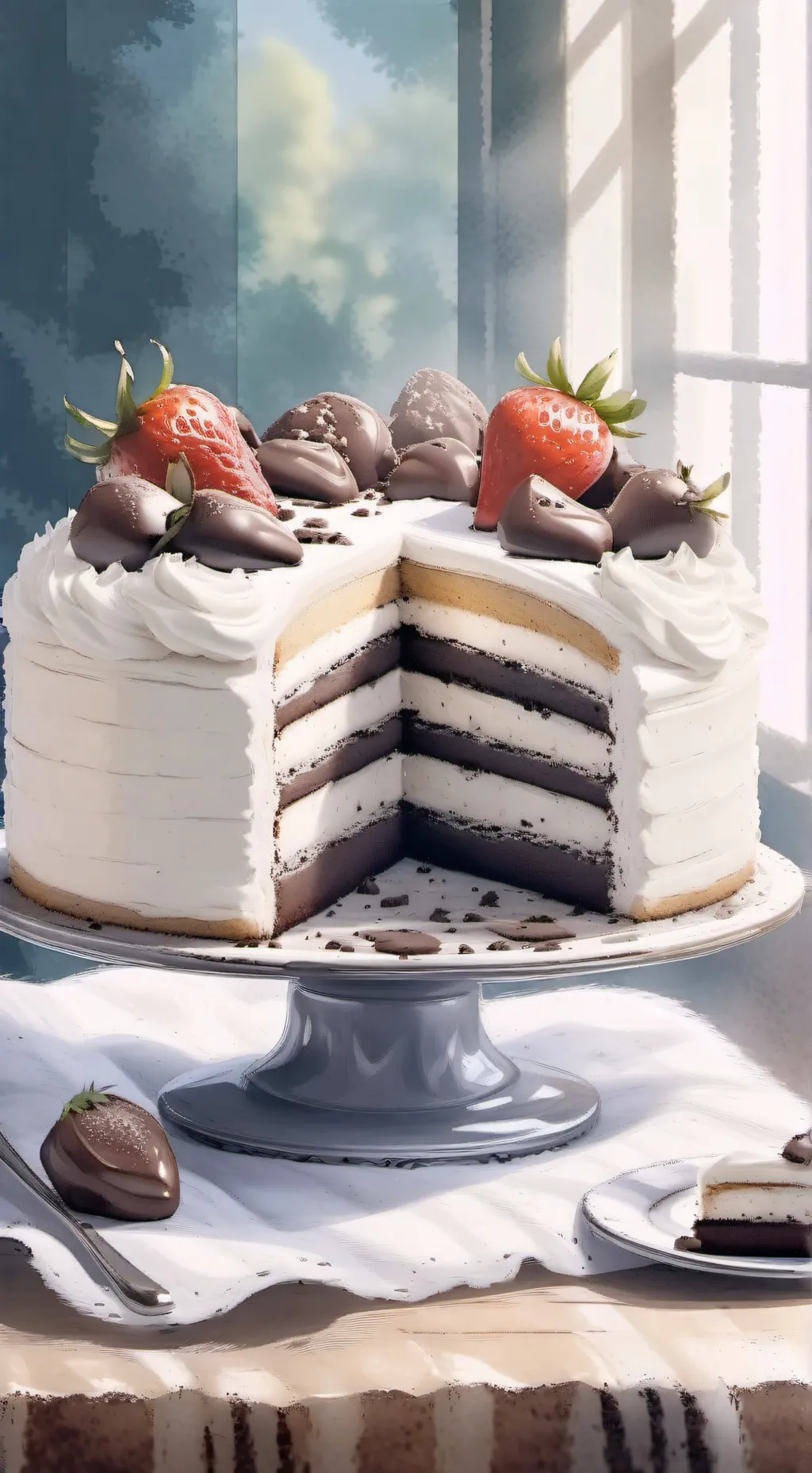 ai character: fruitcake background