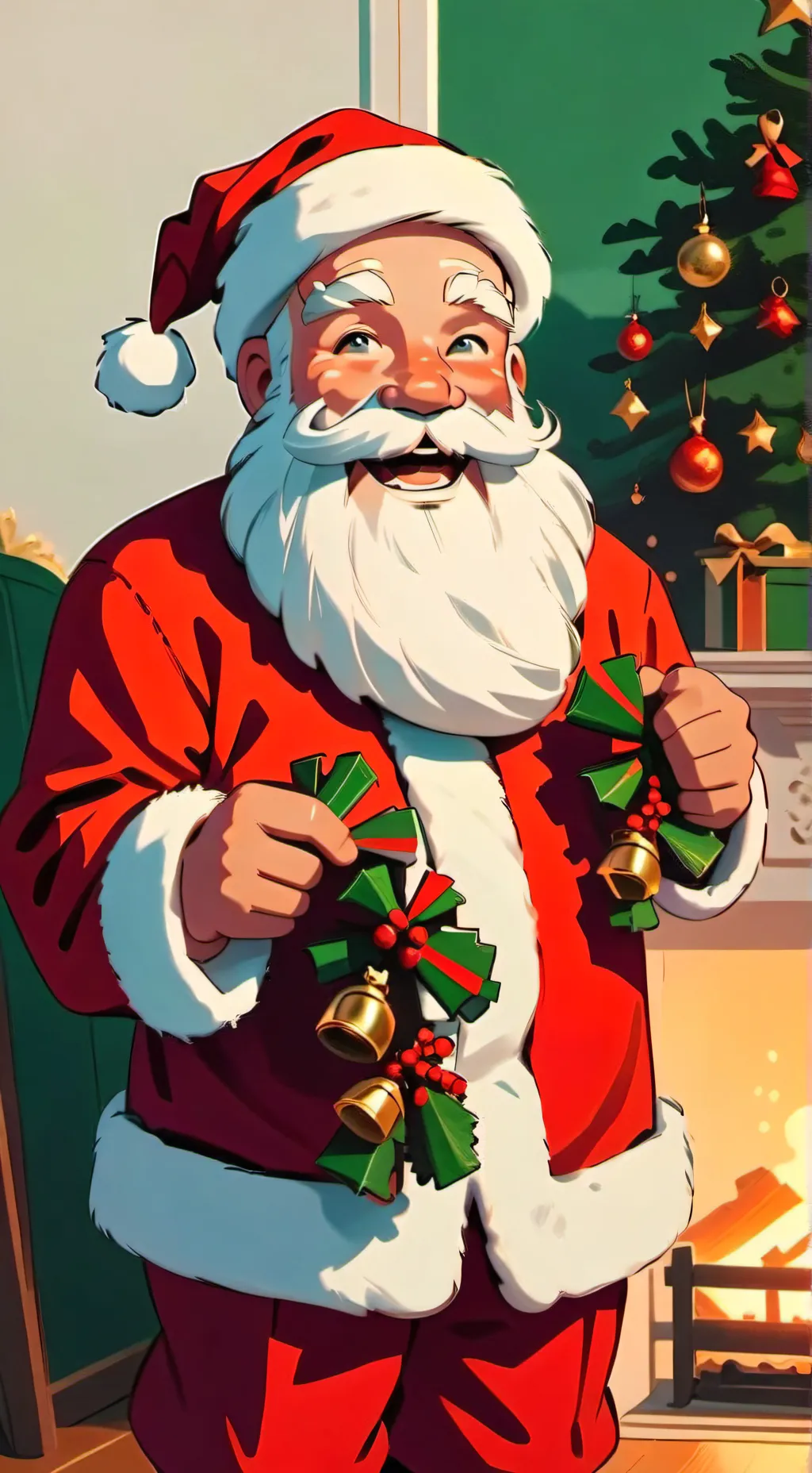 ai character: feliz navidad background