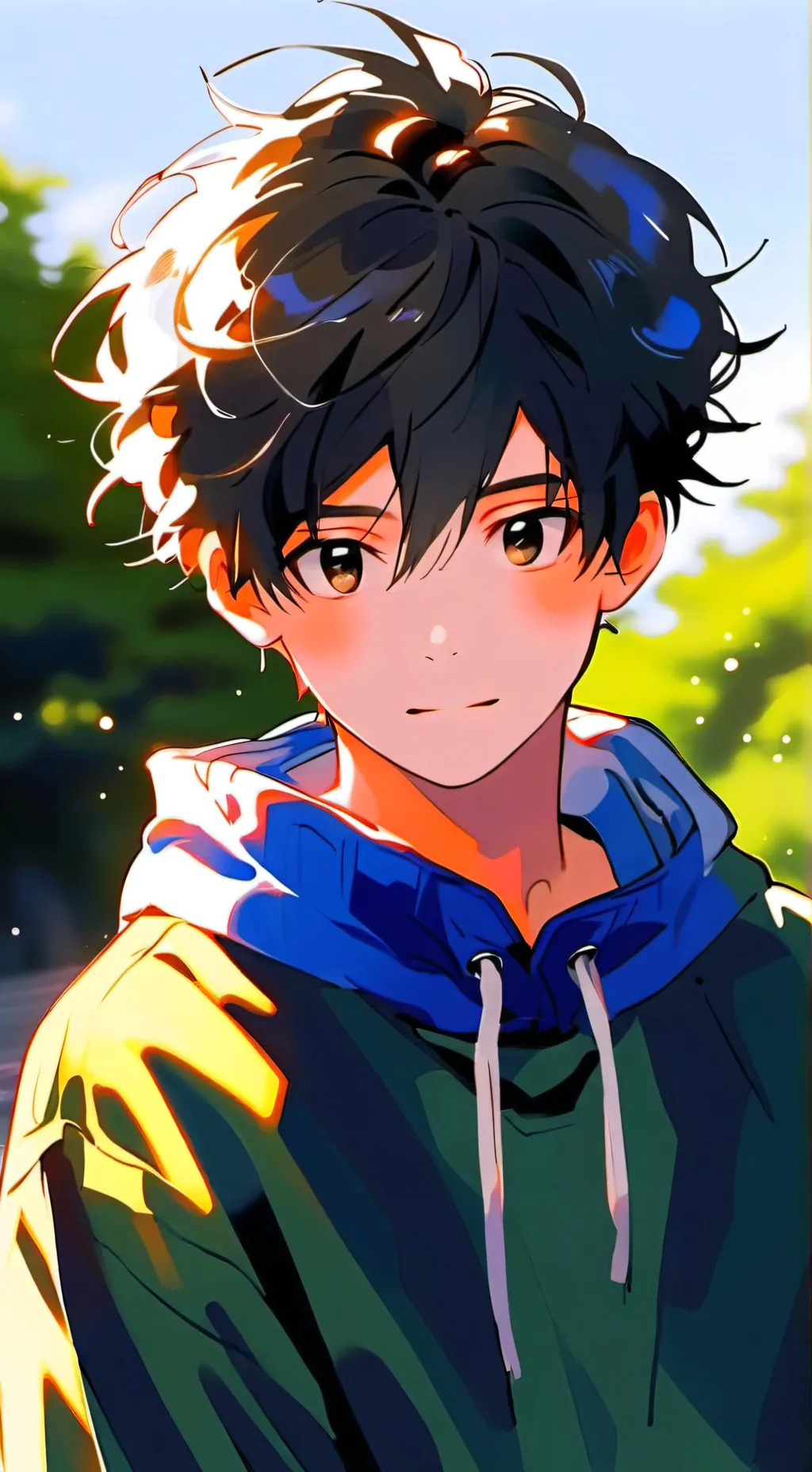 ai character: anime boy background