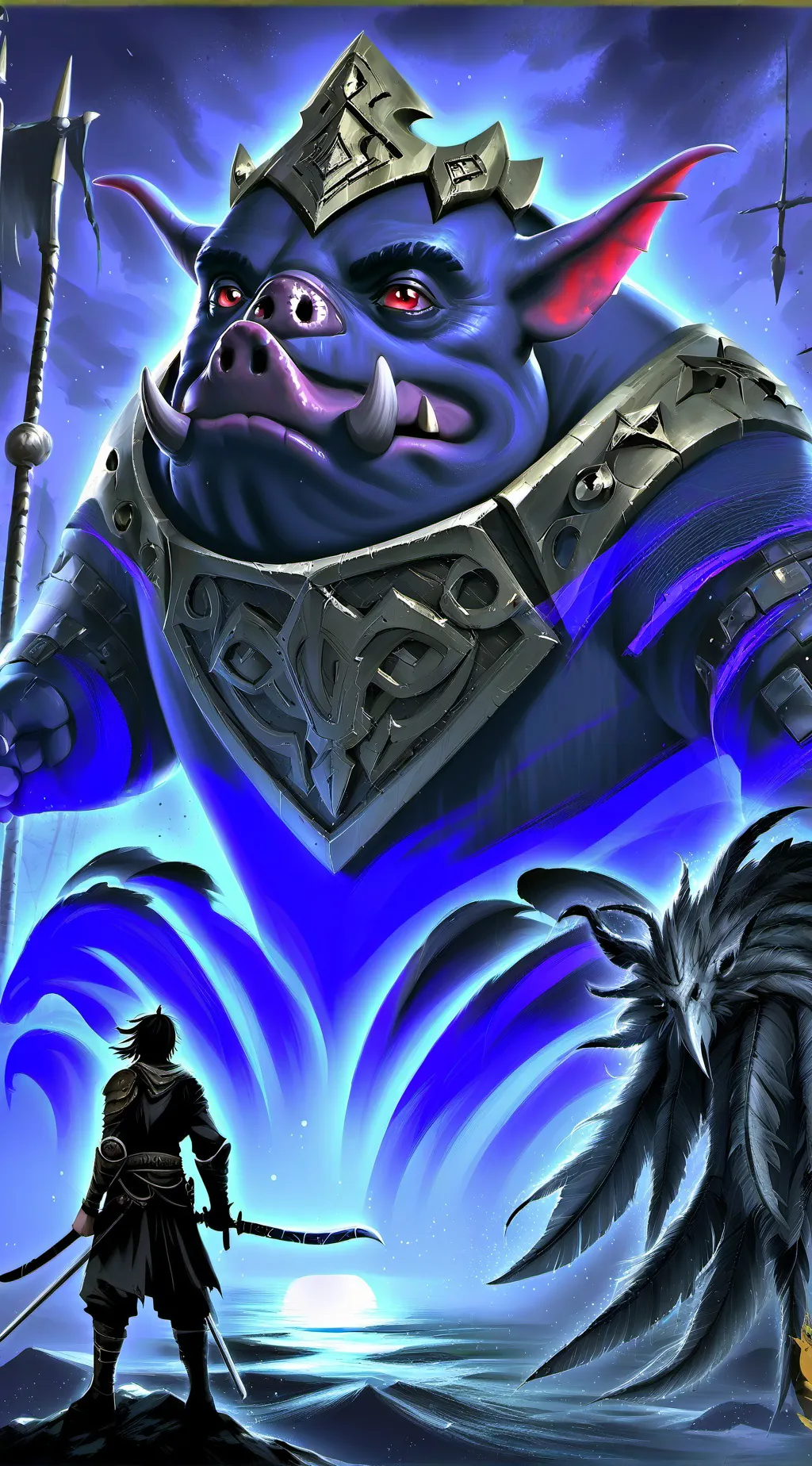 ai character: glitch background