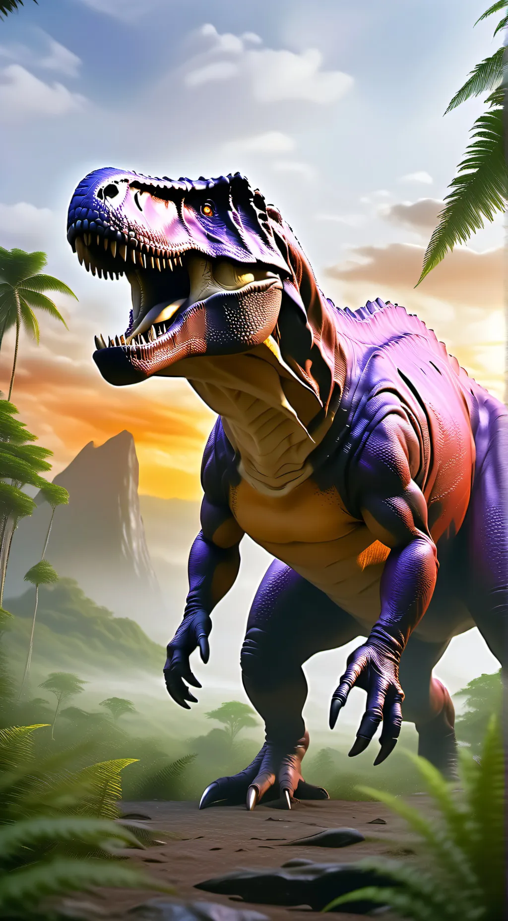 ai character: mega T-Rex background