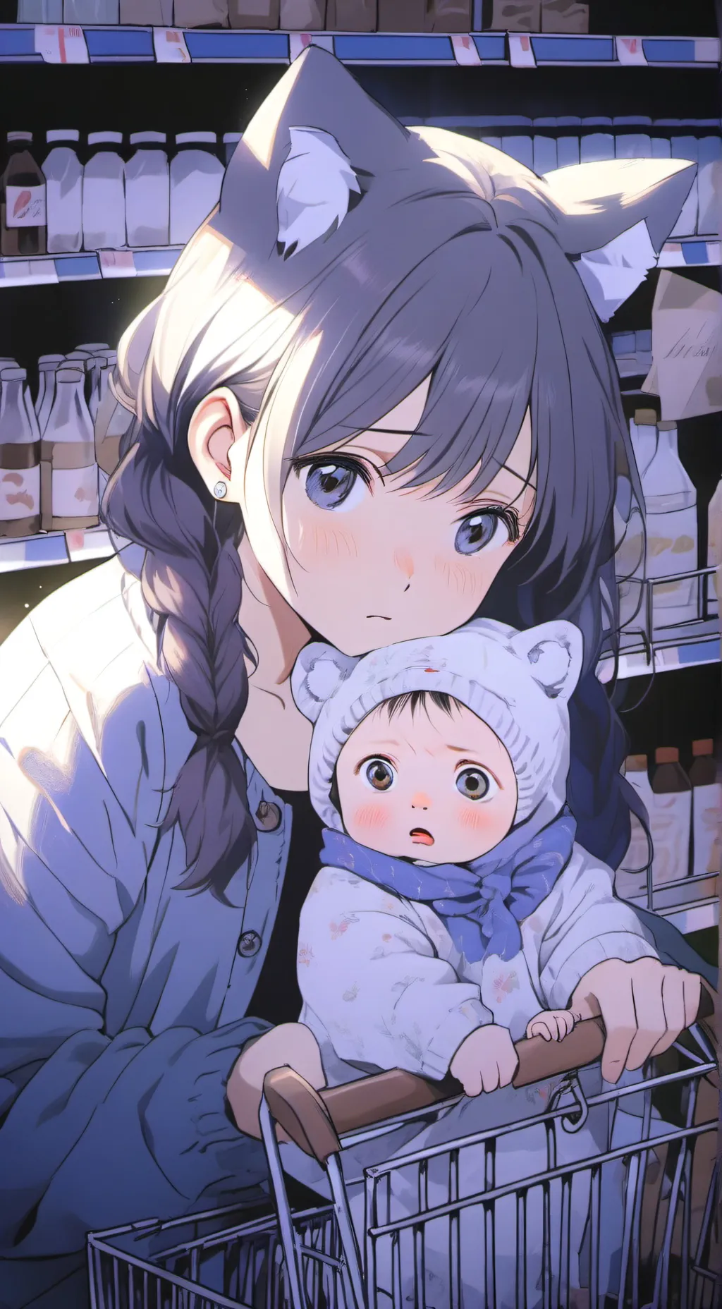 ai character: mom and kid background