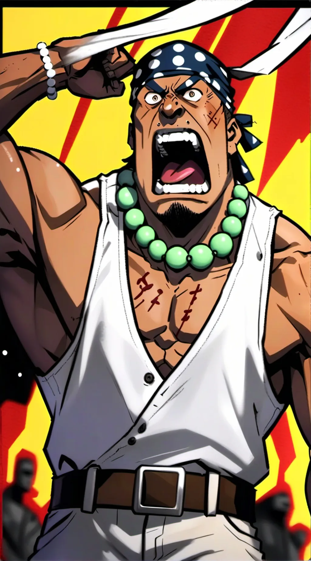 ai character: moai (one piece) background