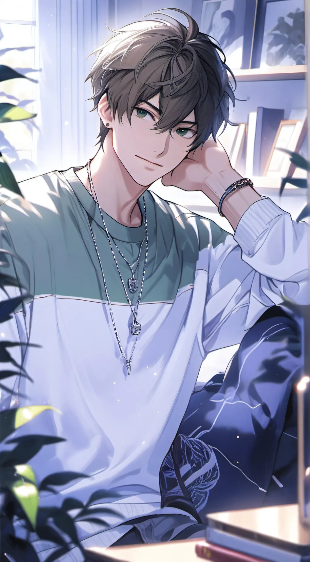 ai character: JJ and mikey group background