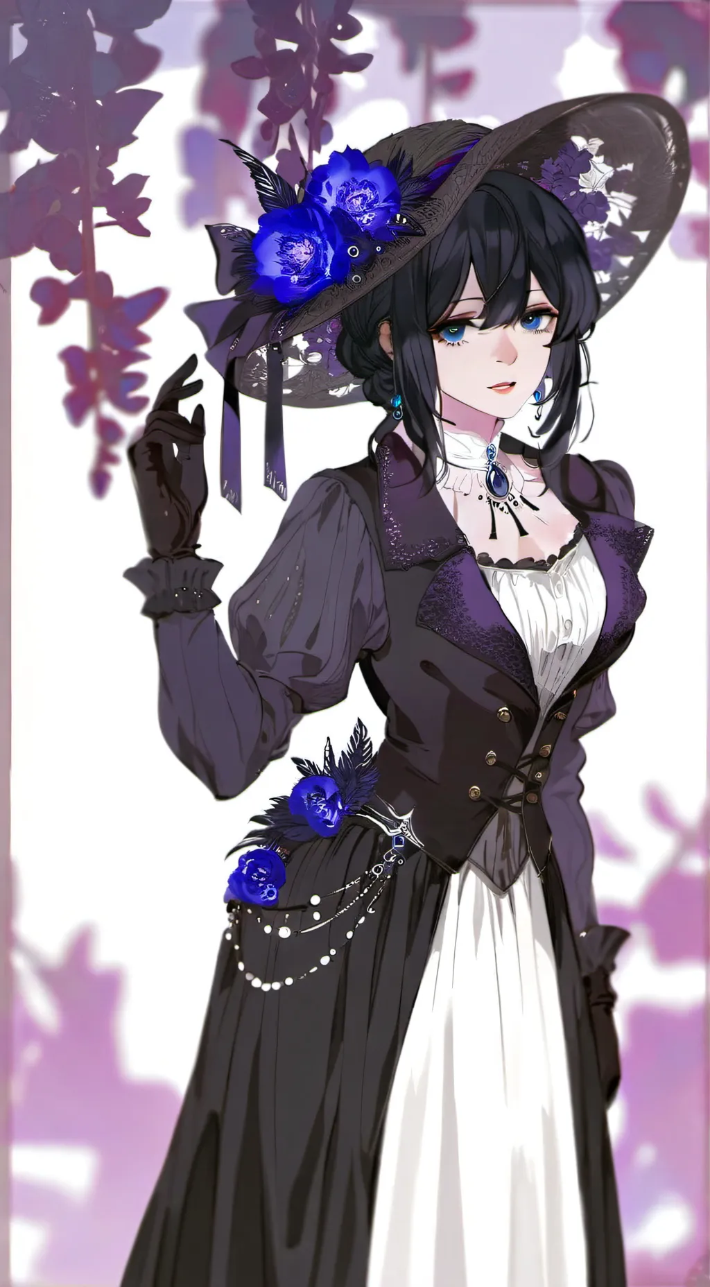 ai character: Lady Blue background