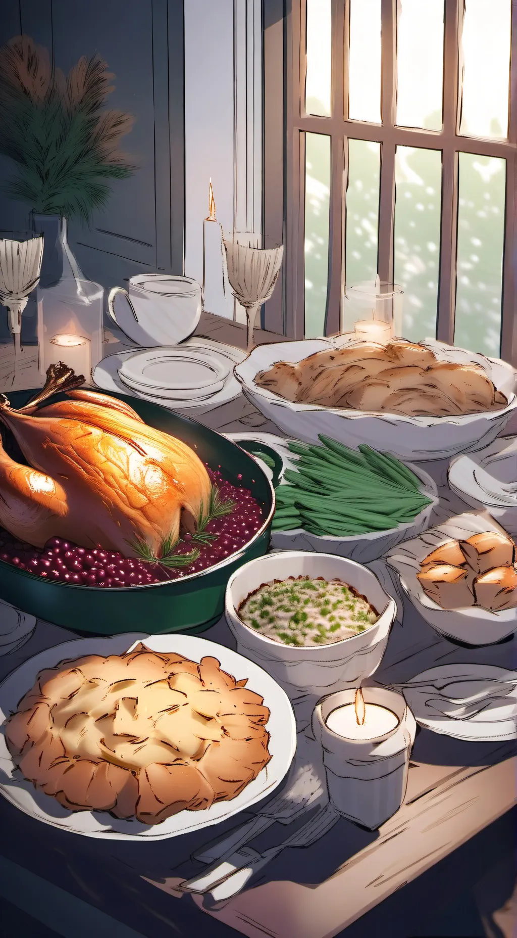 ai character: THANKSGIVING CH, background