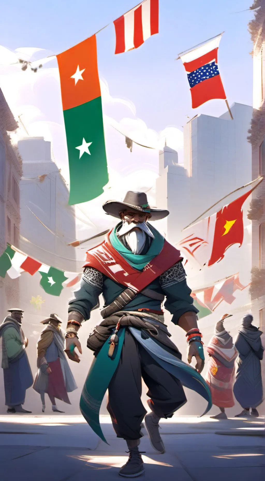 ai character: country humans background