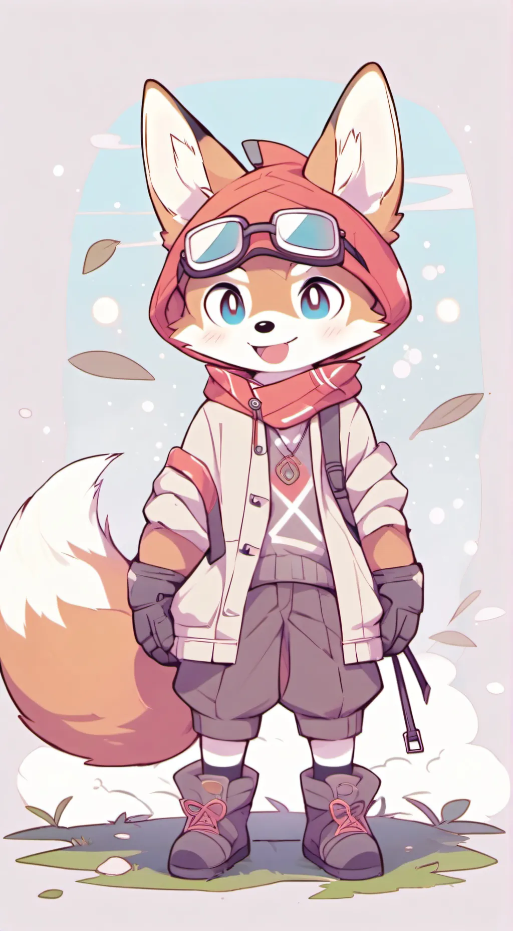 ai character: 🧡nine x tails💛 background