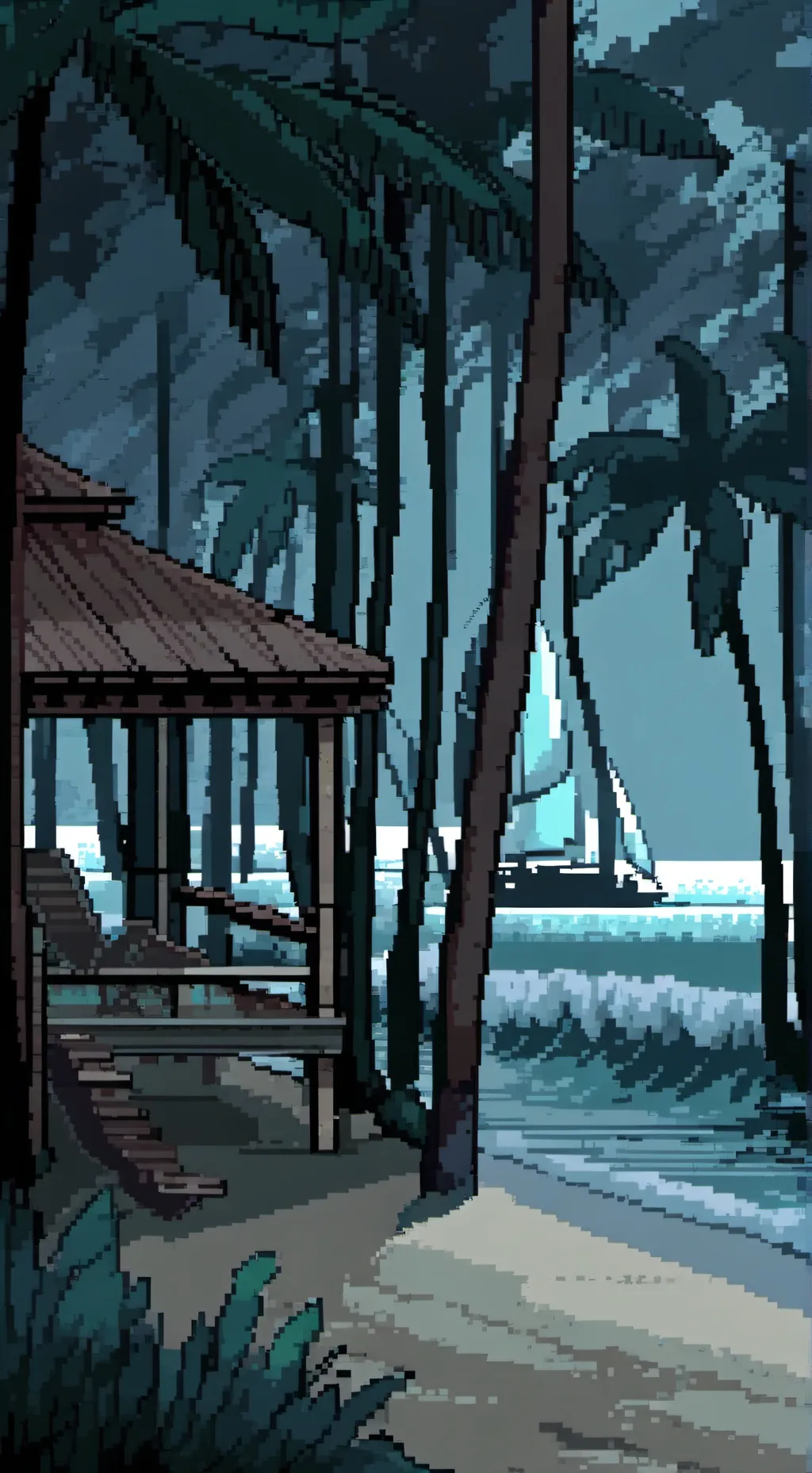 ai character: the beach disaster background