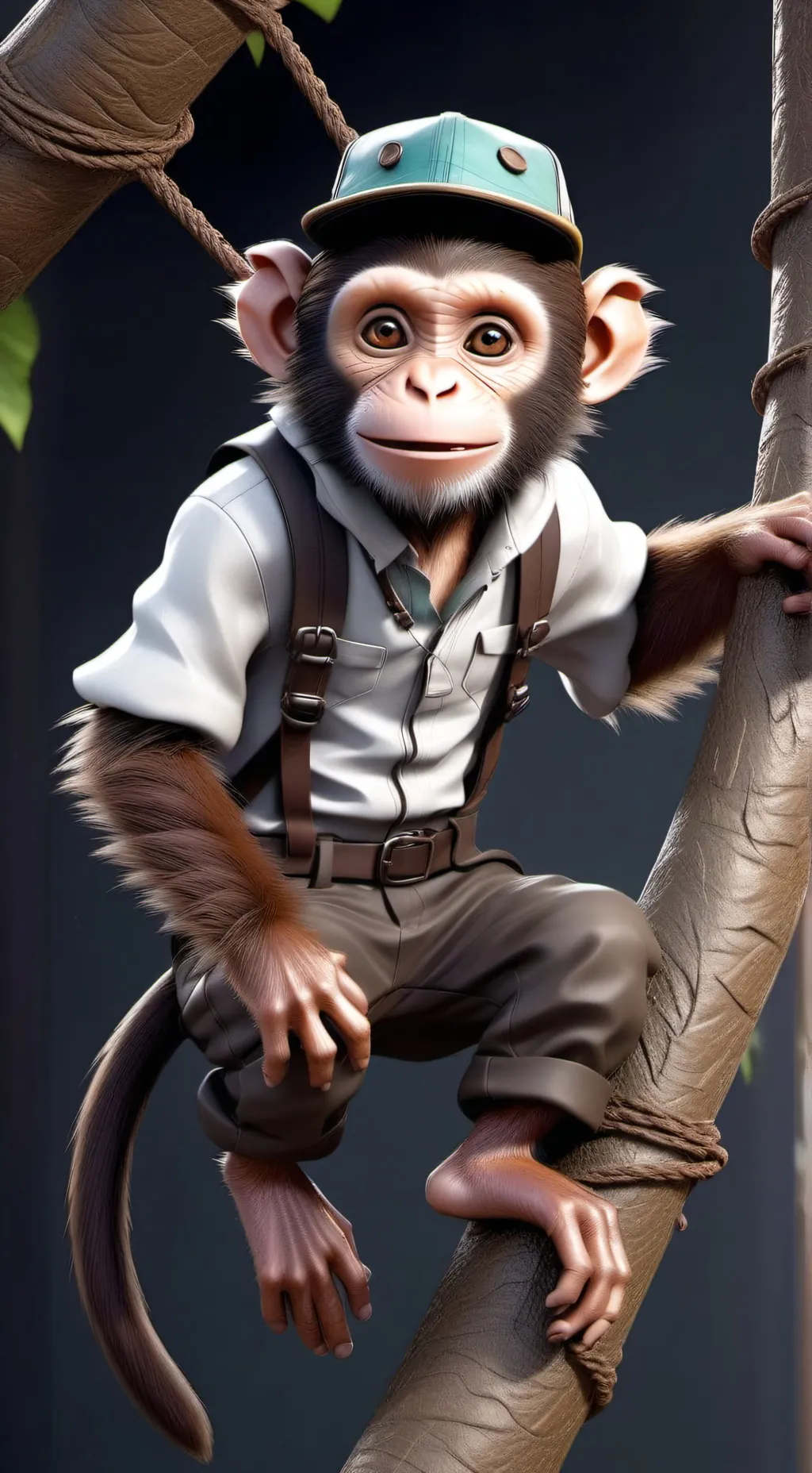 ai character: Maurice the Monkey background