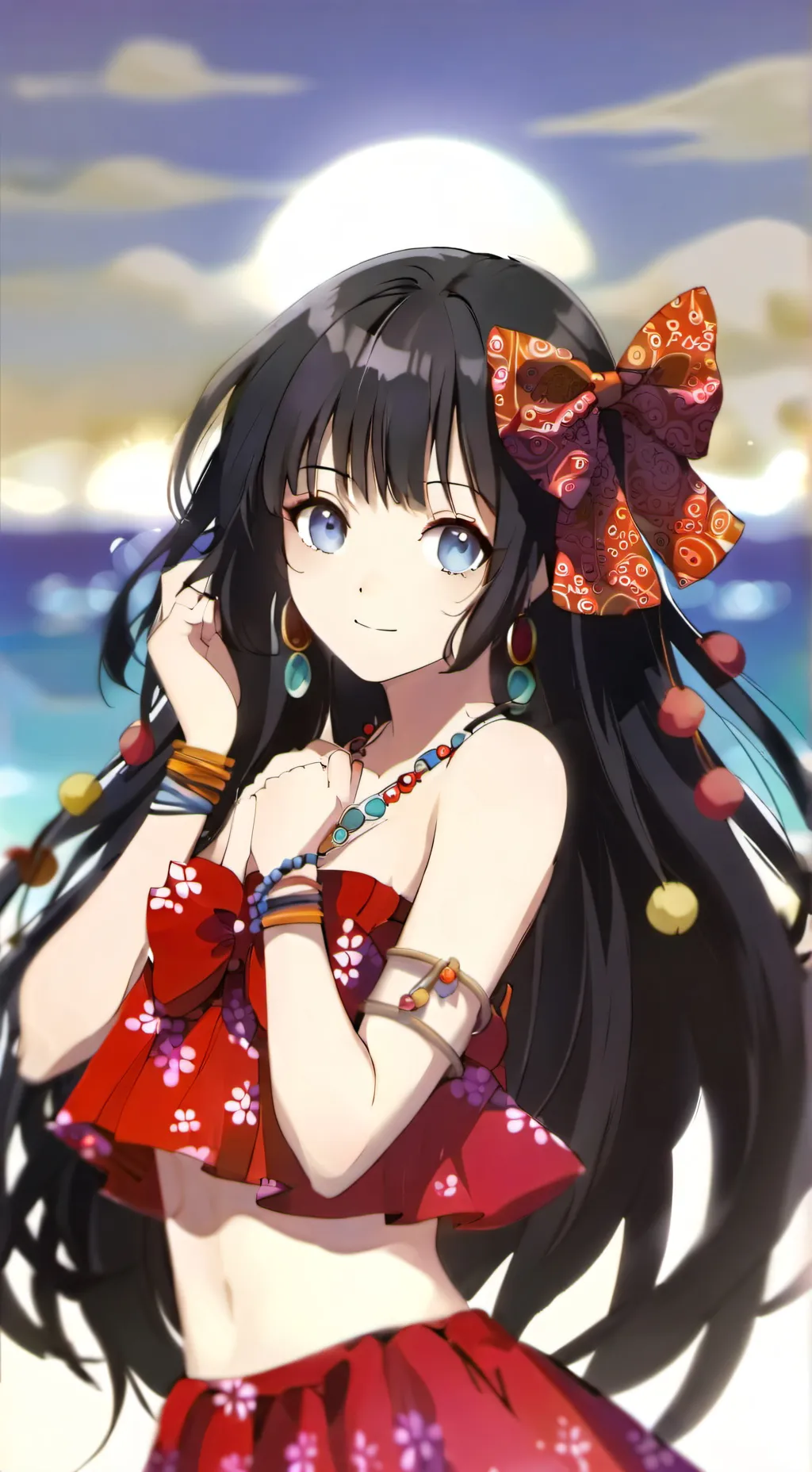 ai character: 博麗靈夢（水著） background