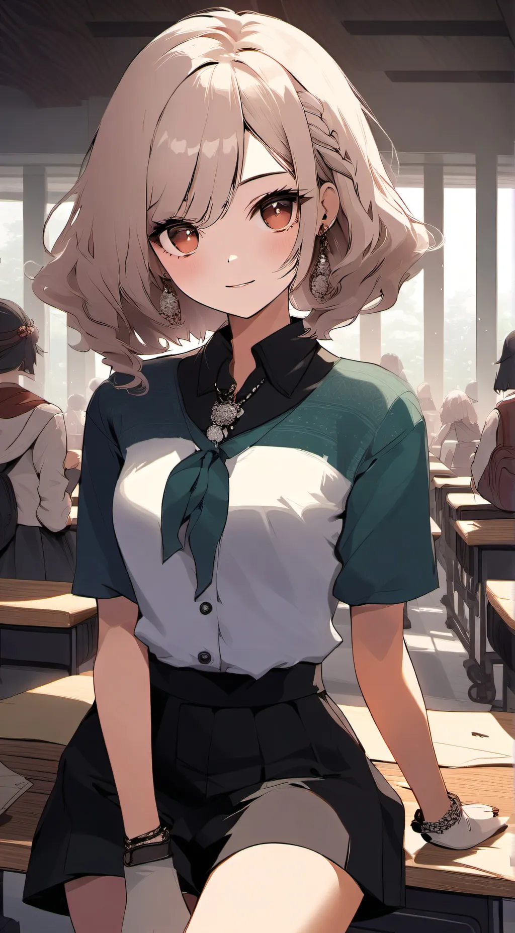 ai character: Popular girl  background