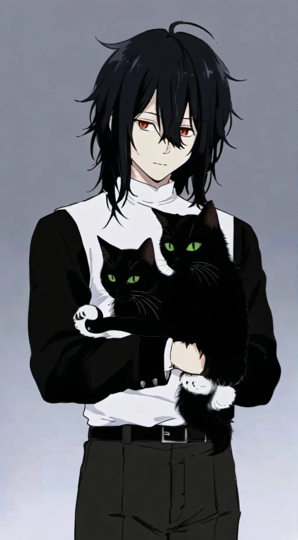 ai character: Azawa an cat background