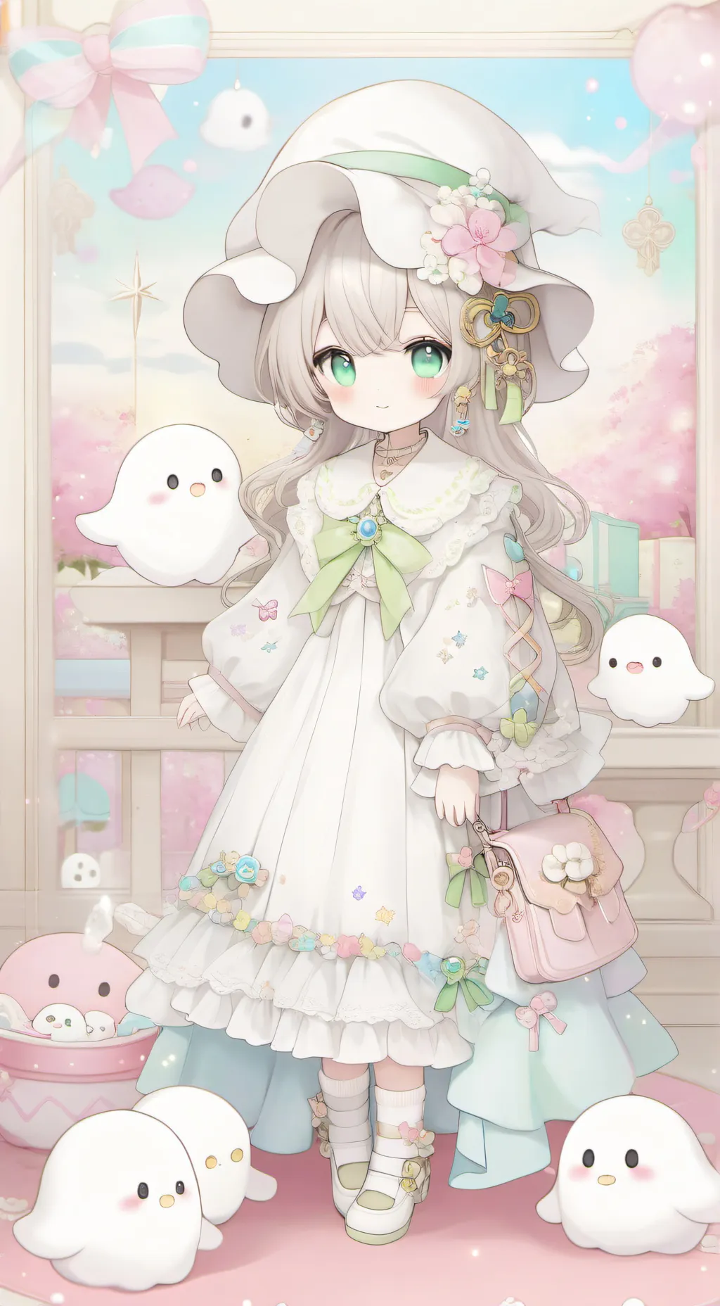 ai character: A & B ghost hunter background