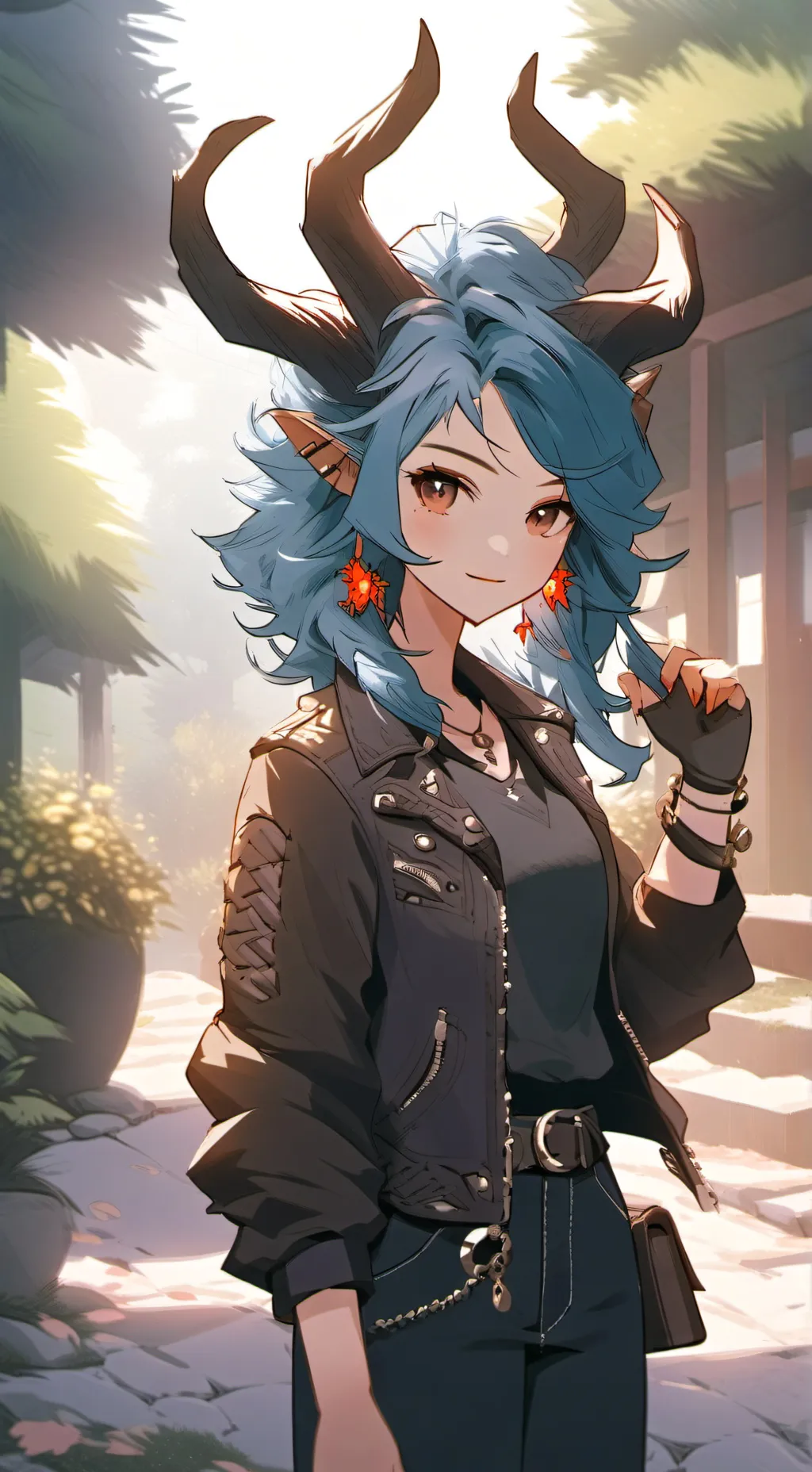 ai character: Helga  background