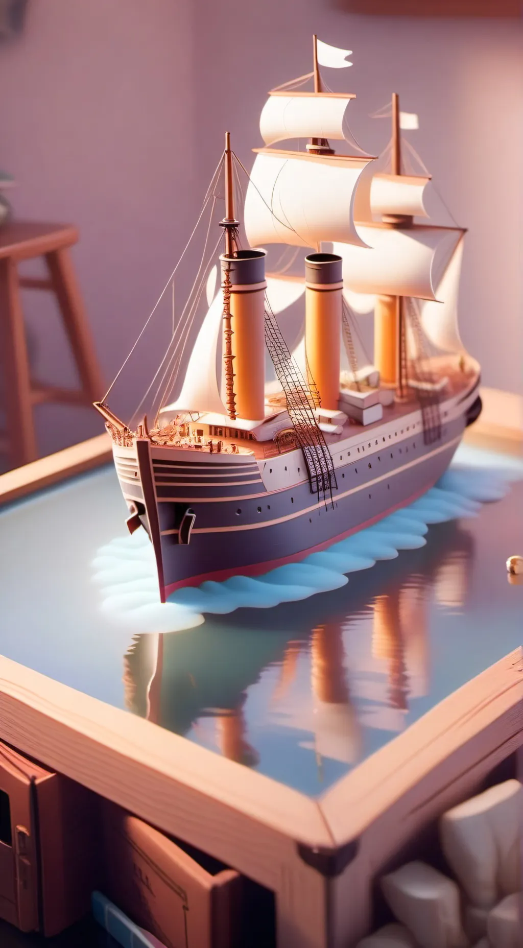 ai character: baby titanic background