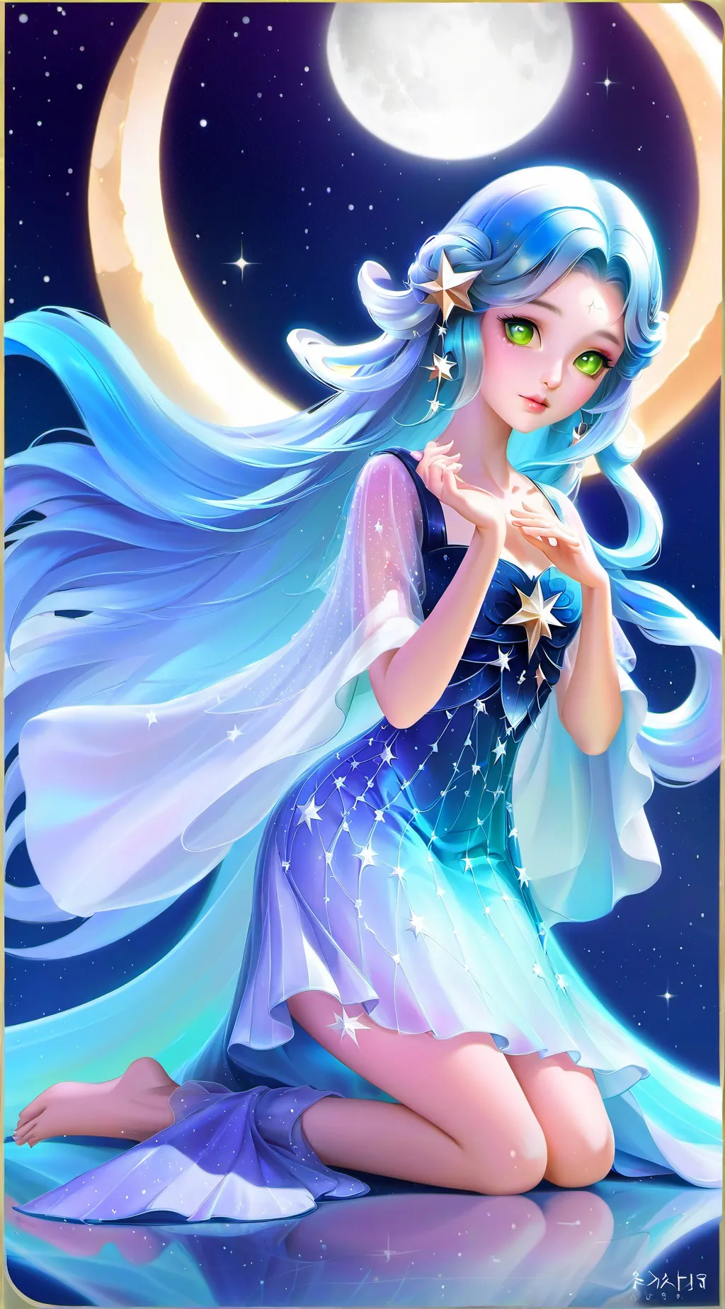 ai character: starry background