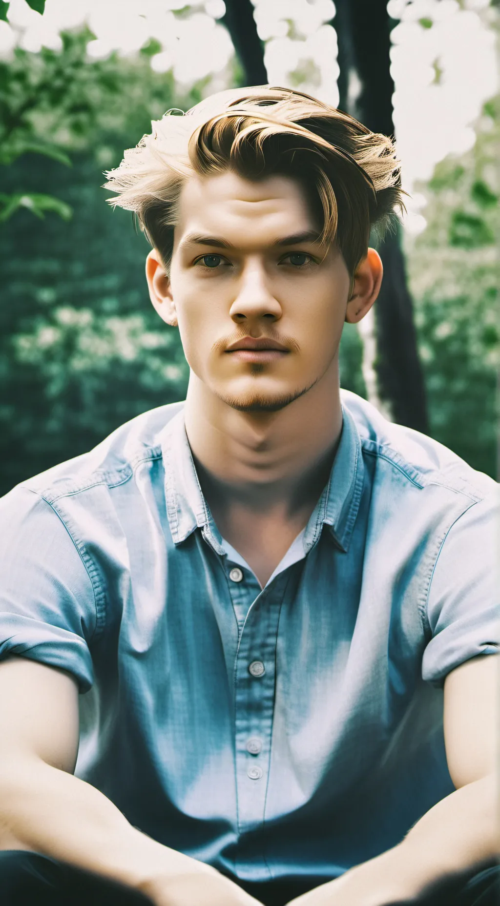 ai character: Joe Alwyn  background