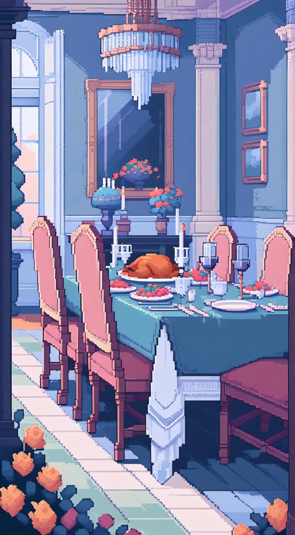 ai character: Mha Thanksgiving background