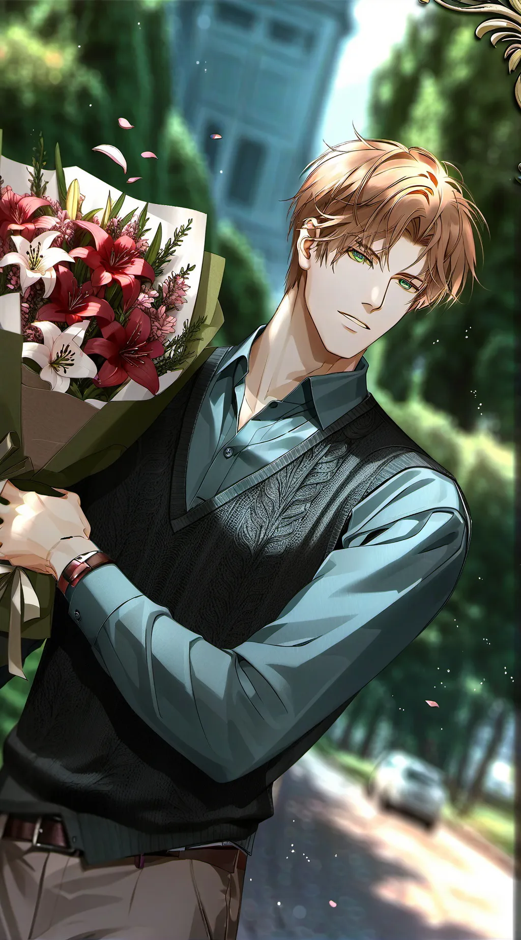 ai character: Alexander 💐🎁 background