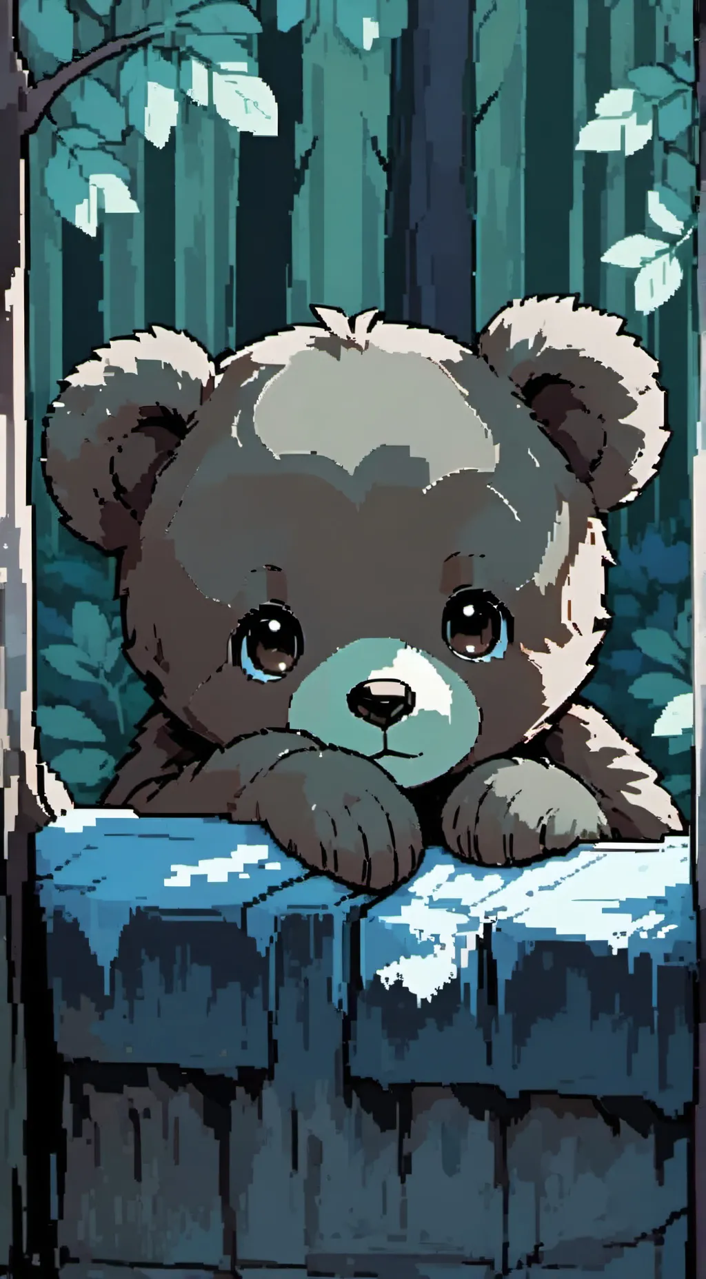 ai character: Teddy Bear, II background