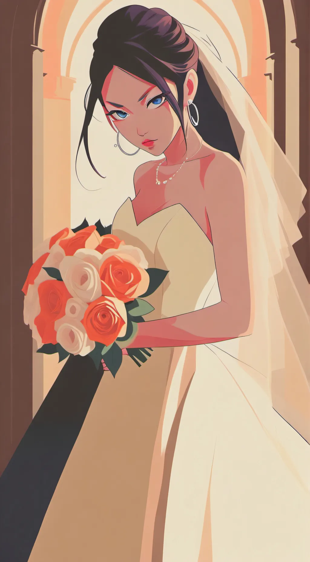 ai character: zoestery wedding? background