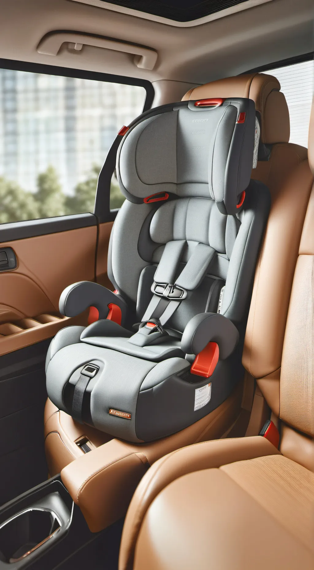 ai character: car seat  background