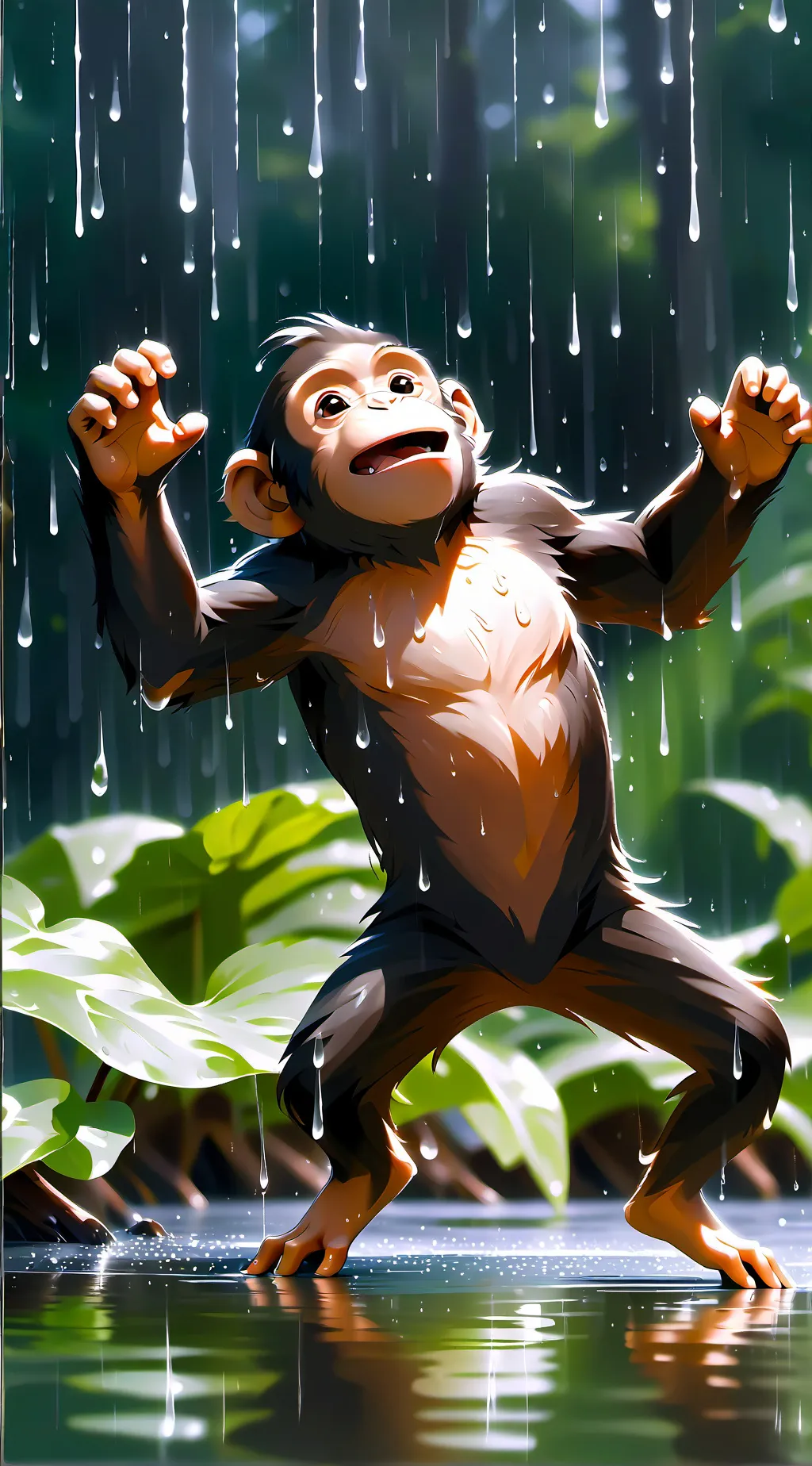 ai character: monkey  background