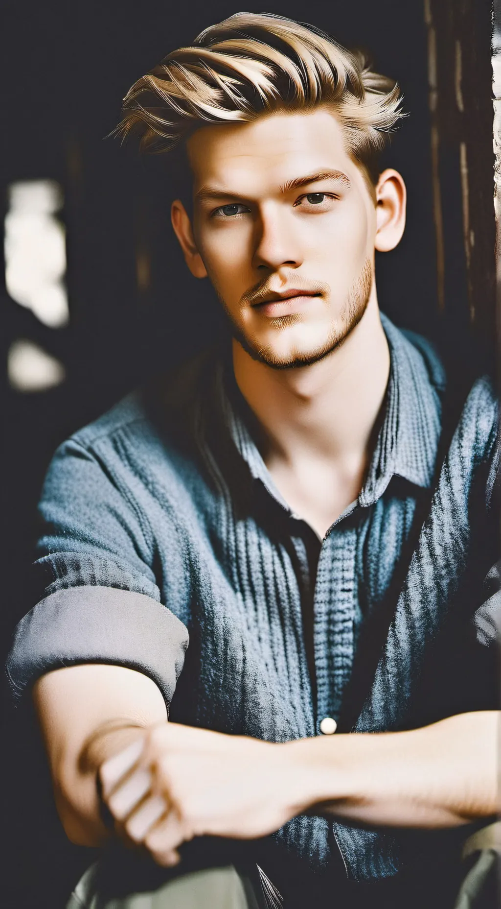 ai character: Joe Alwyn  background