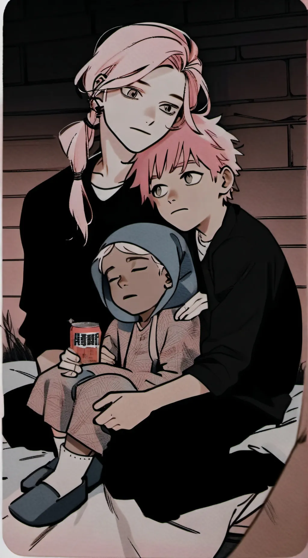 ai character: homeless brother background