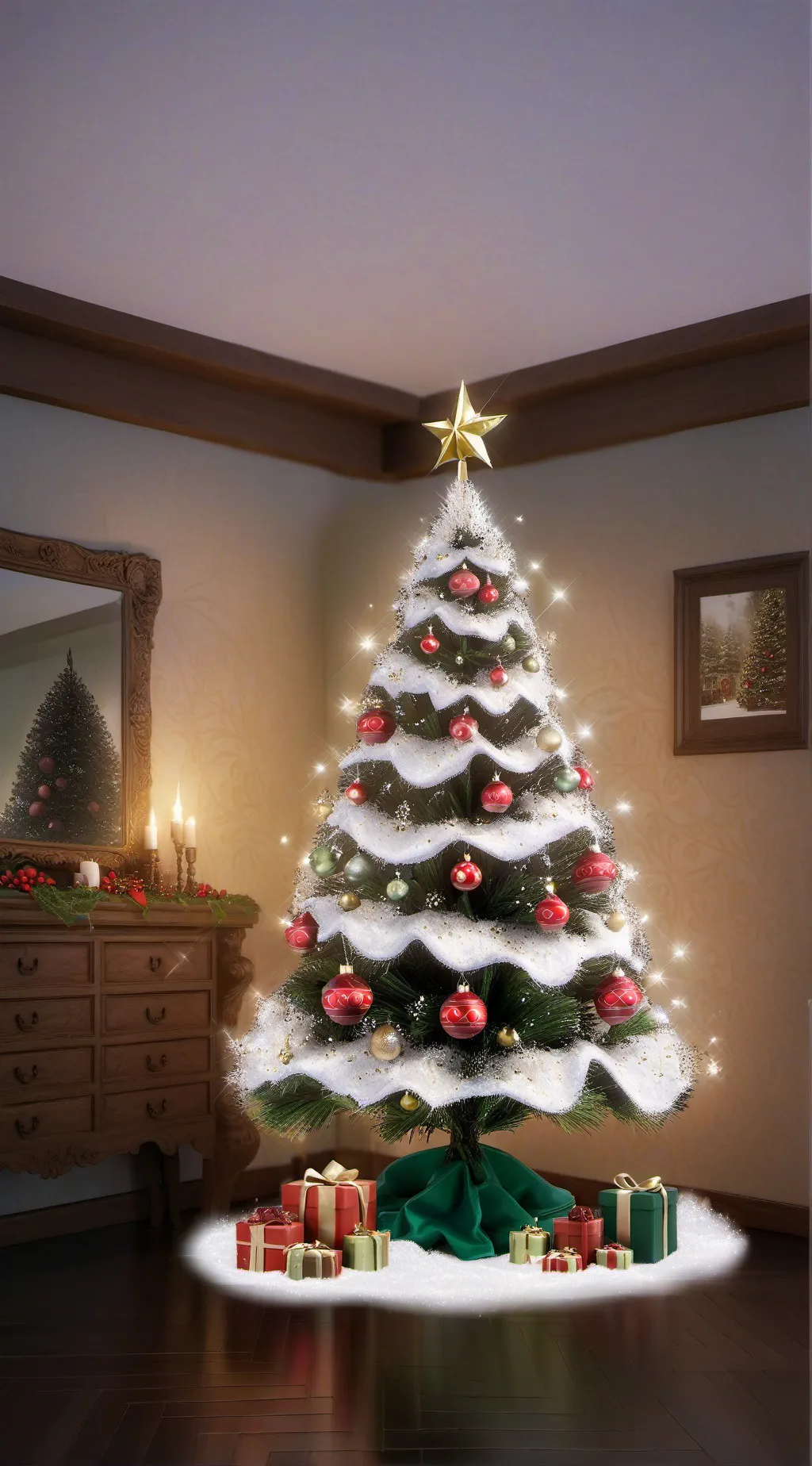 ai character: MD Christmas  background