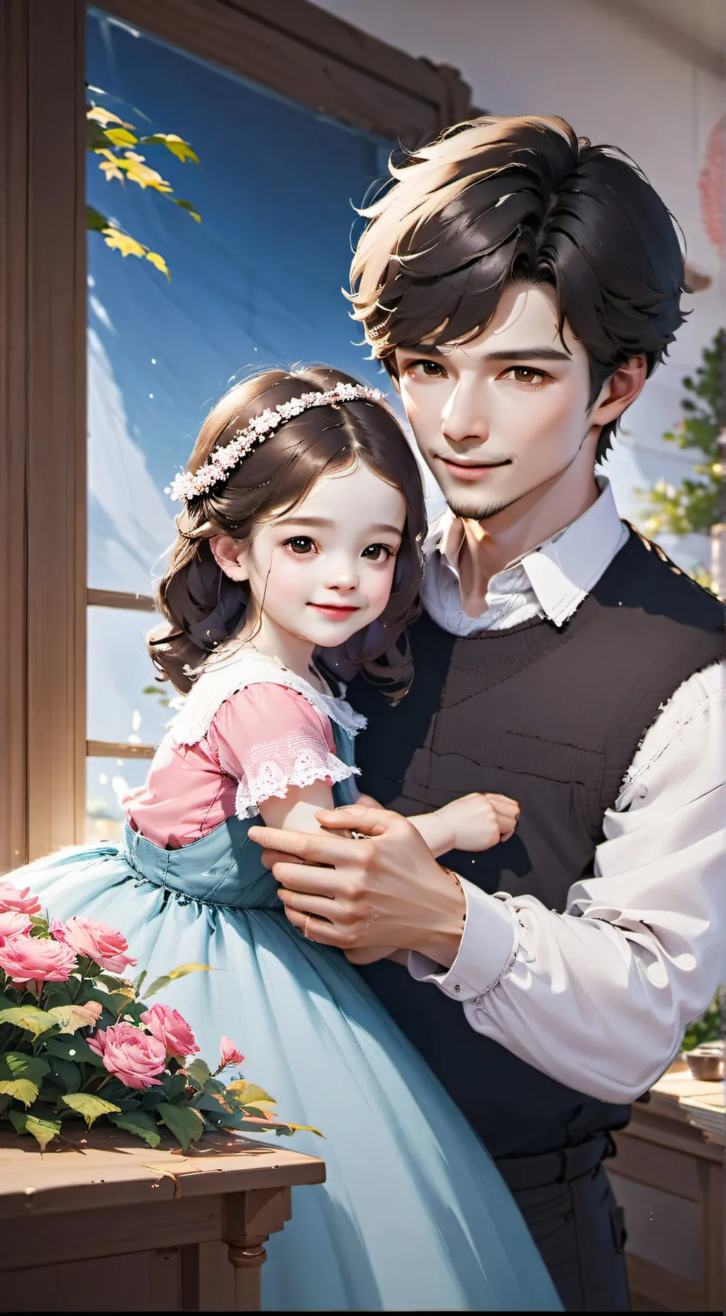 ai character: Ты и папа background