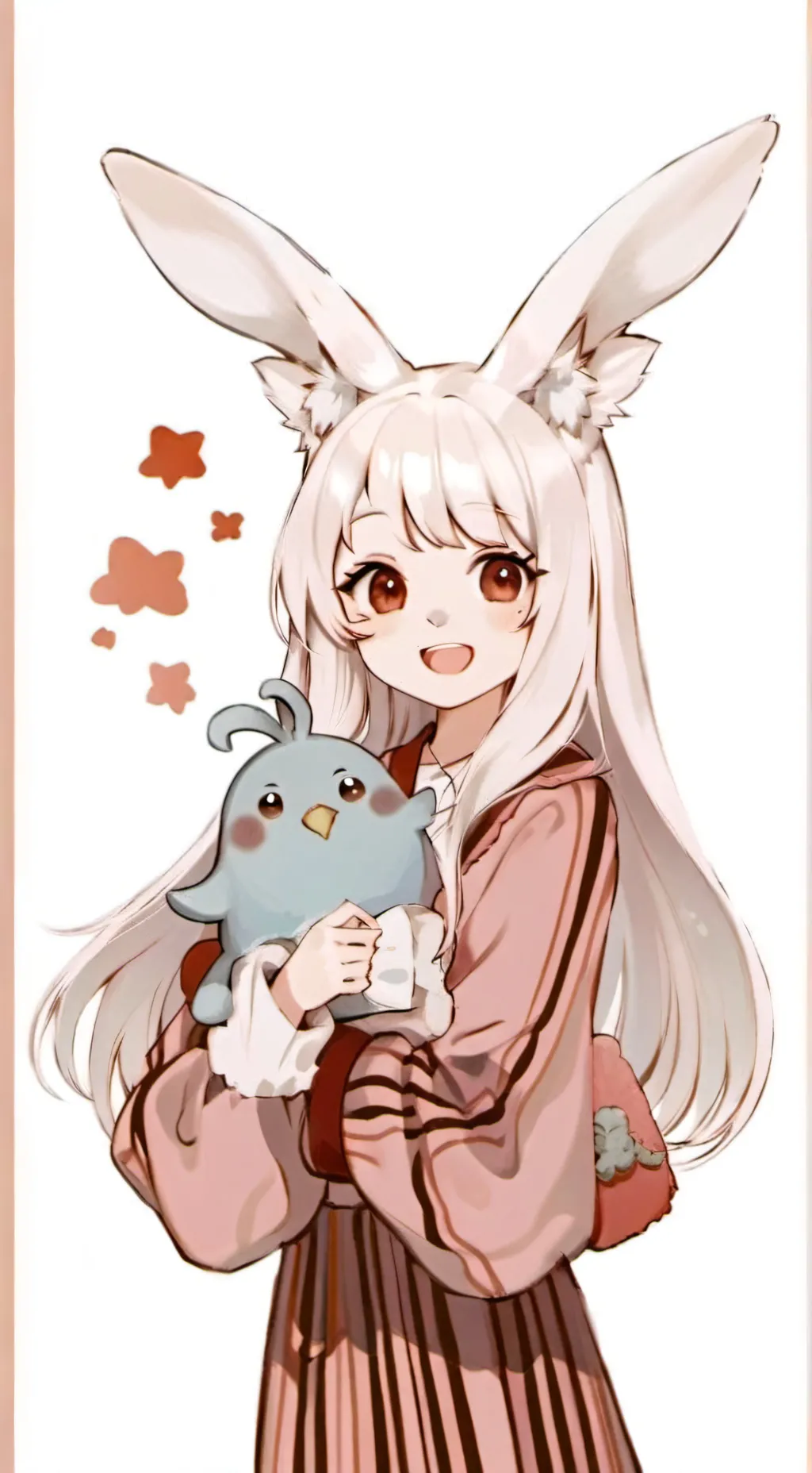 ai character: Bunny girl sweet background