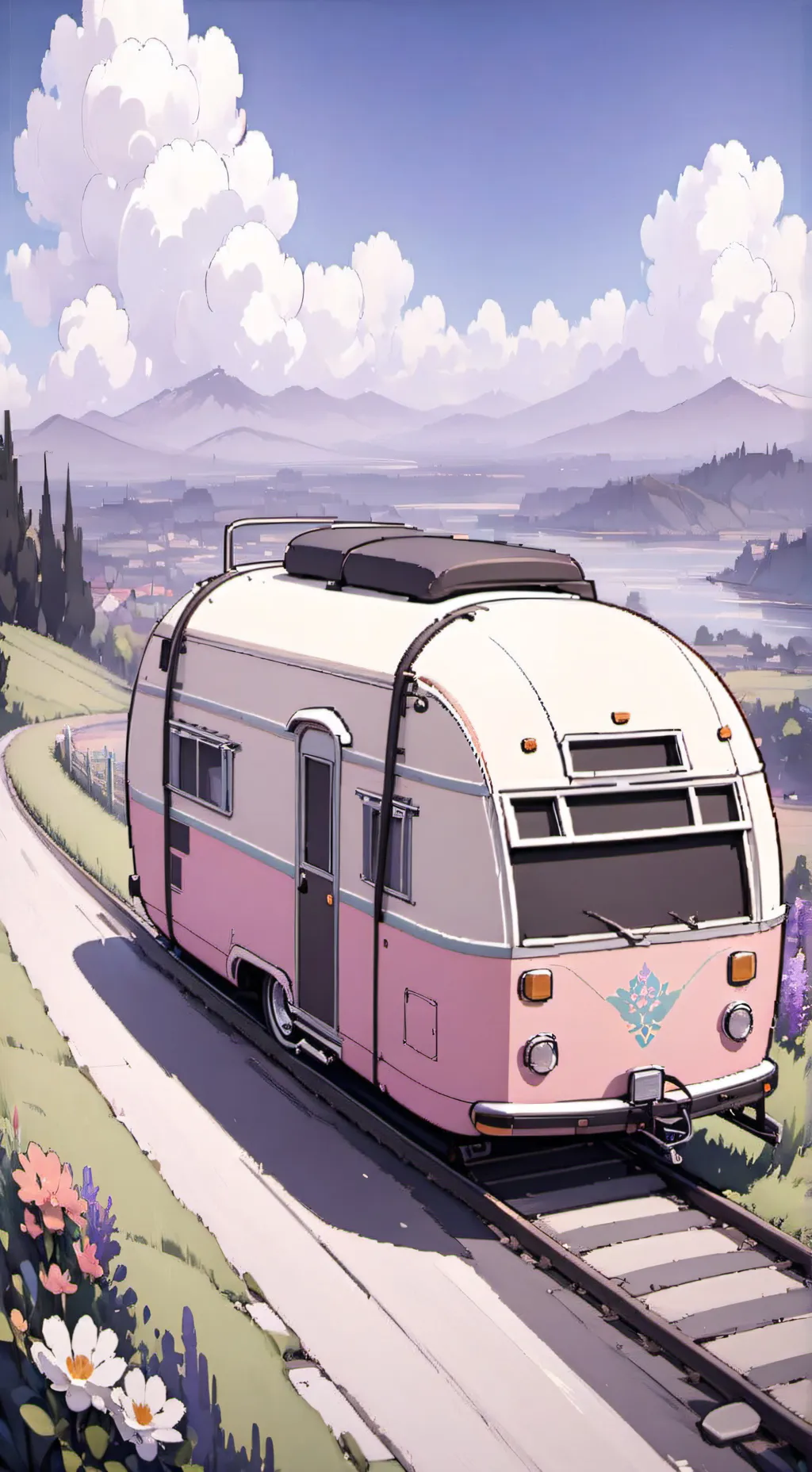 ai character: MHA casa en ruedas background