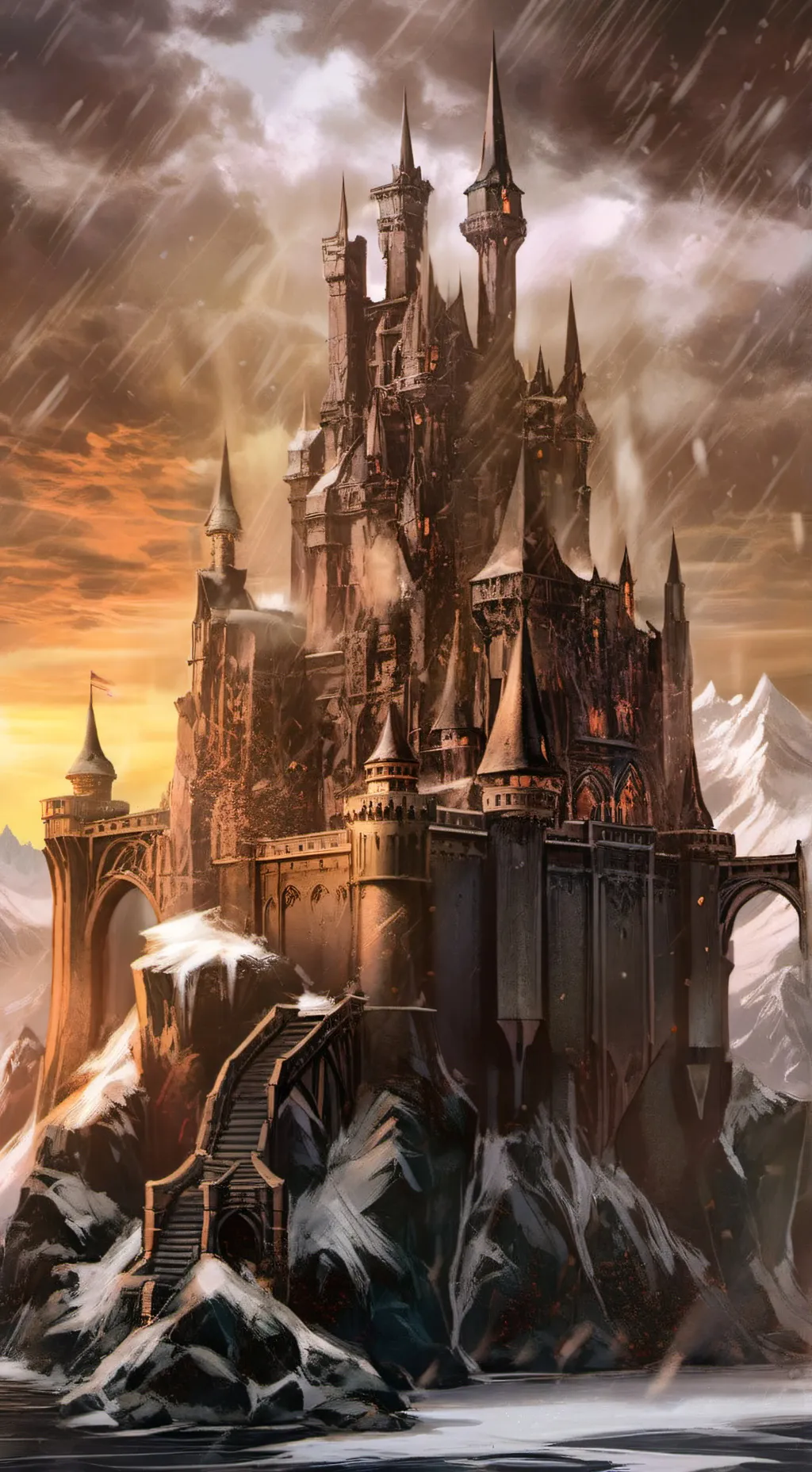 ai character: HP Christmas ball background