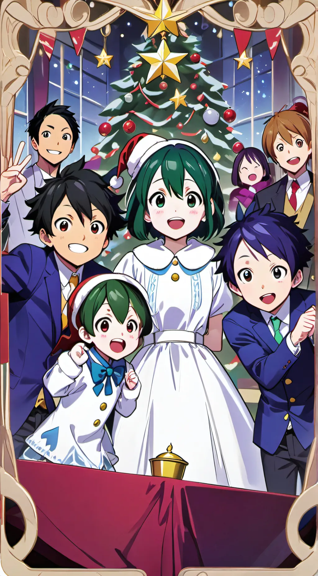 ai character: MHA Christmas 🎄 background