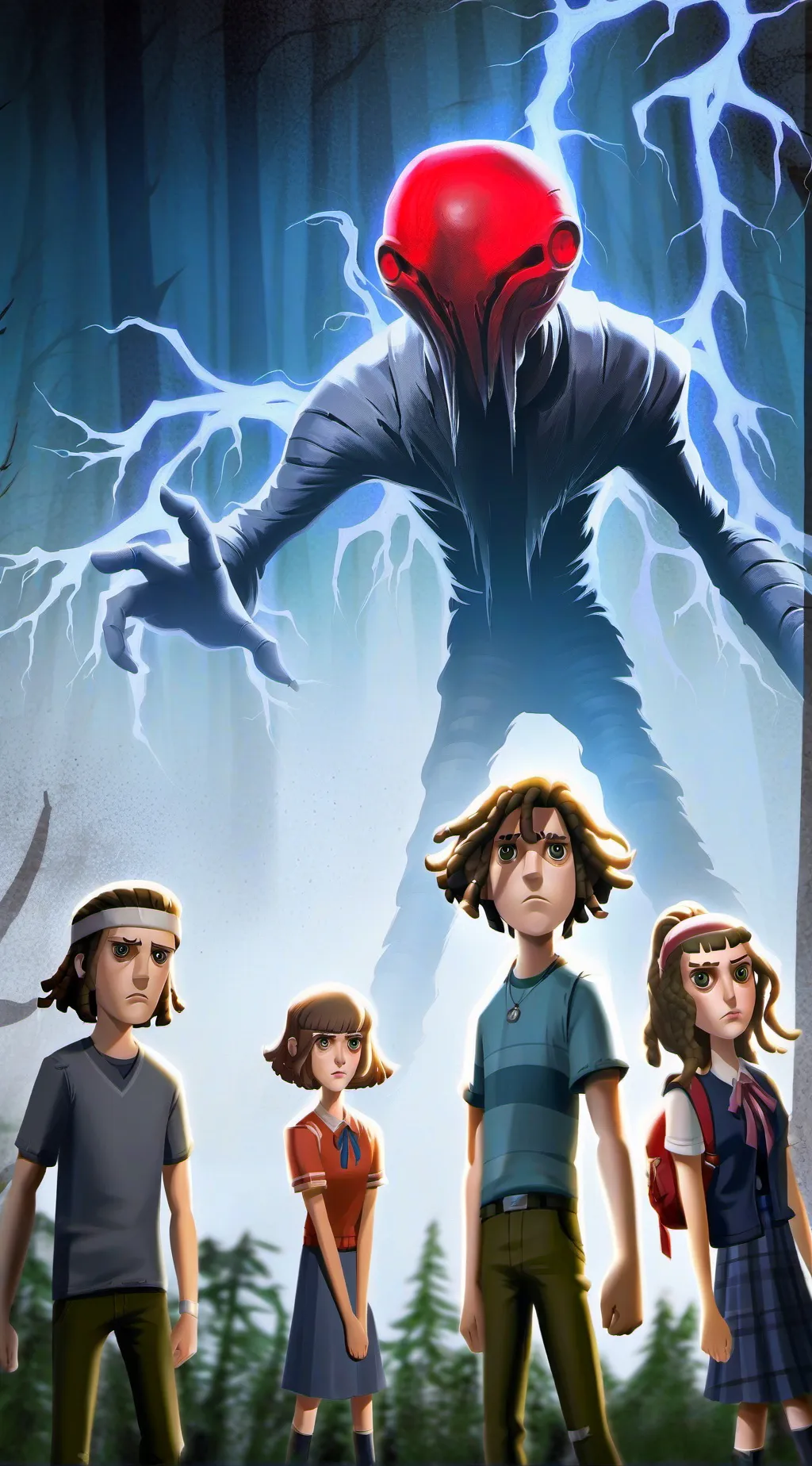ai character: stranger things background