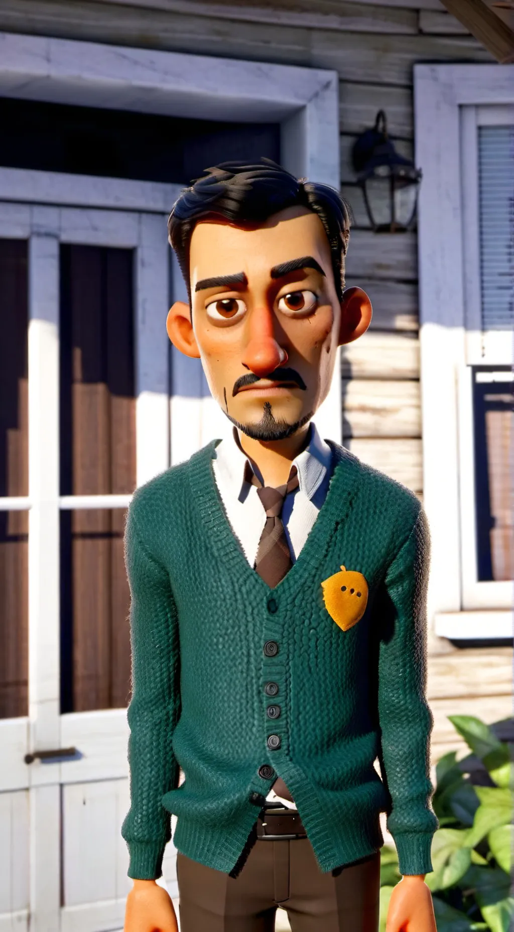 ai character: Hello Neighbor background