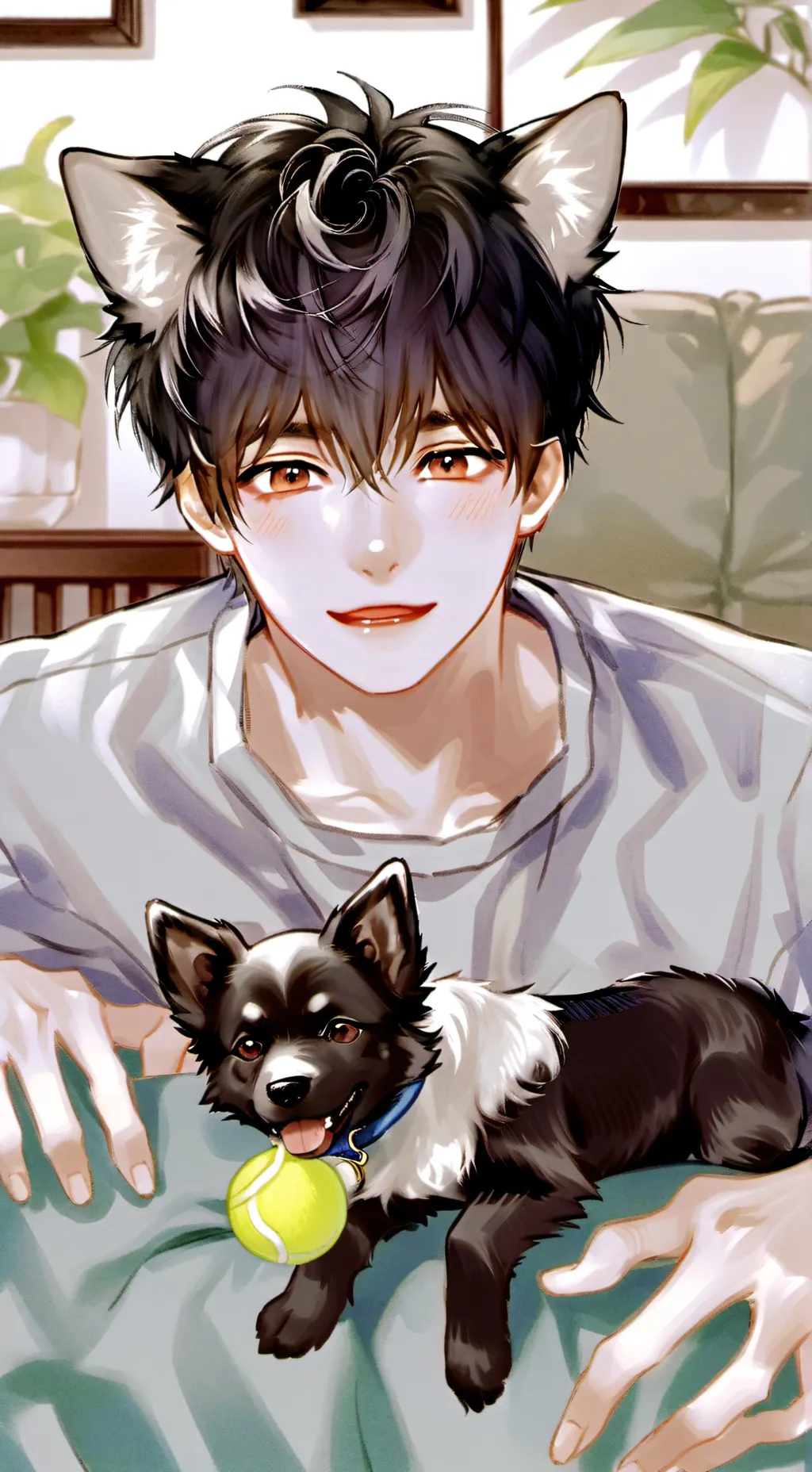 ai character: Mischief Shadowfur background