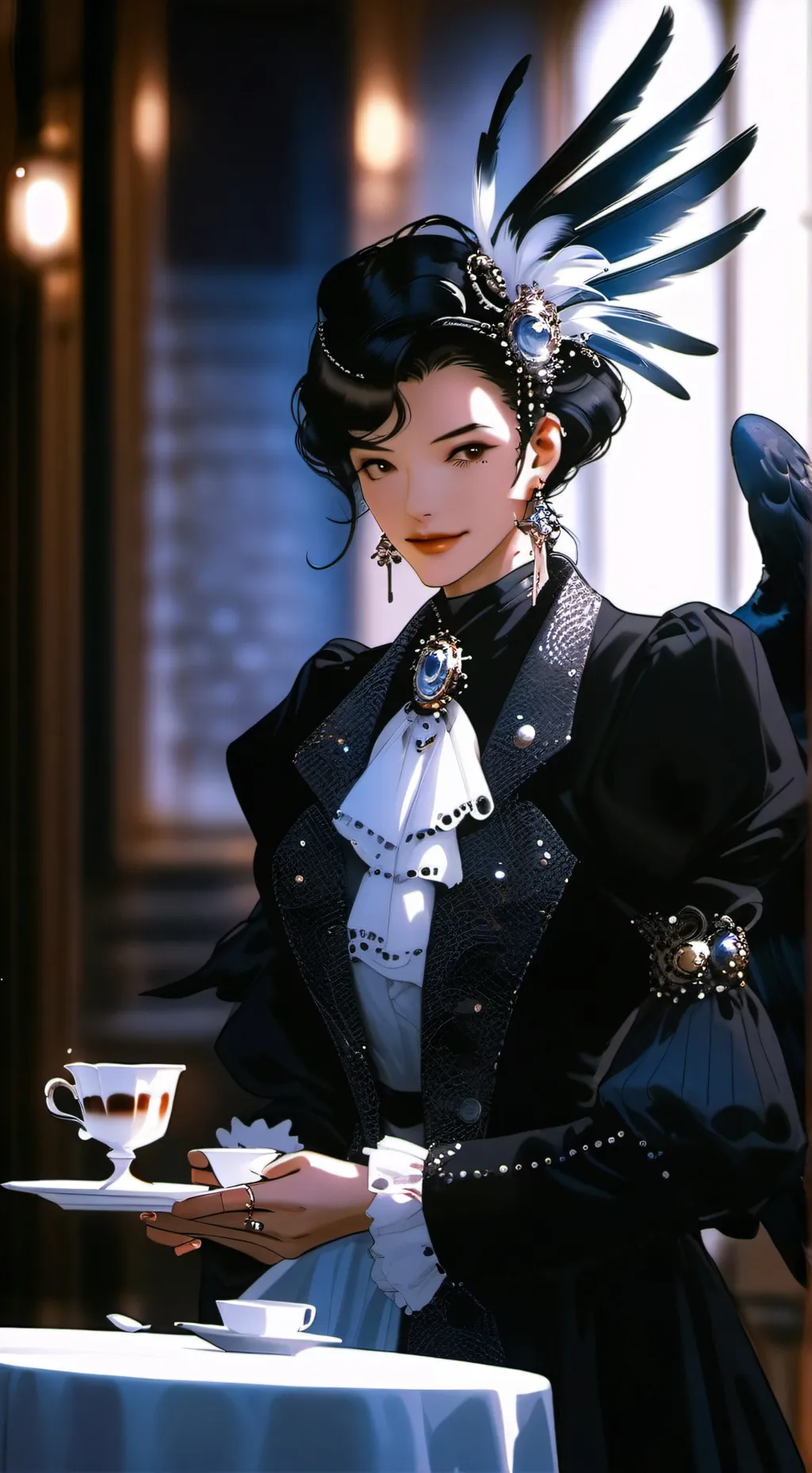 ai character: The Latte Connoisseur Extraordinaire background