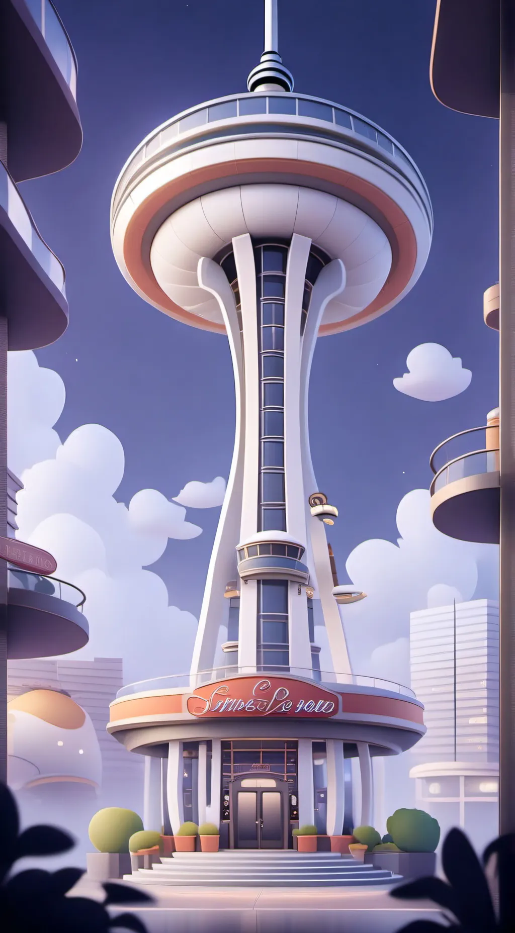 ai character: The skyview tower background