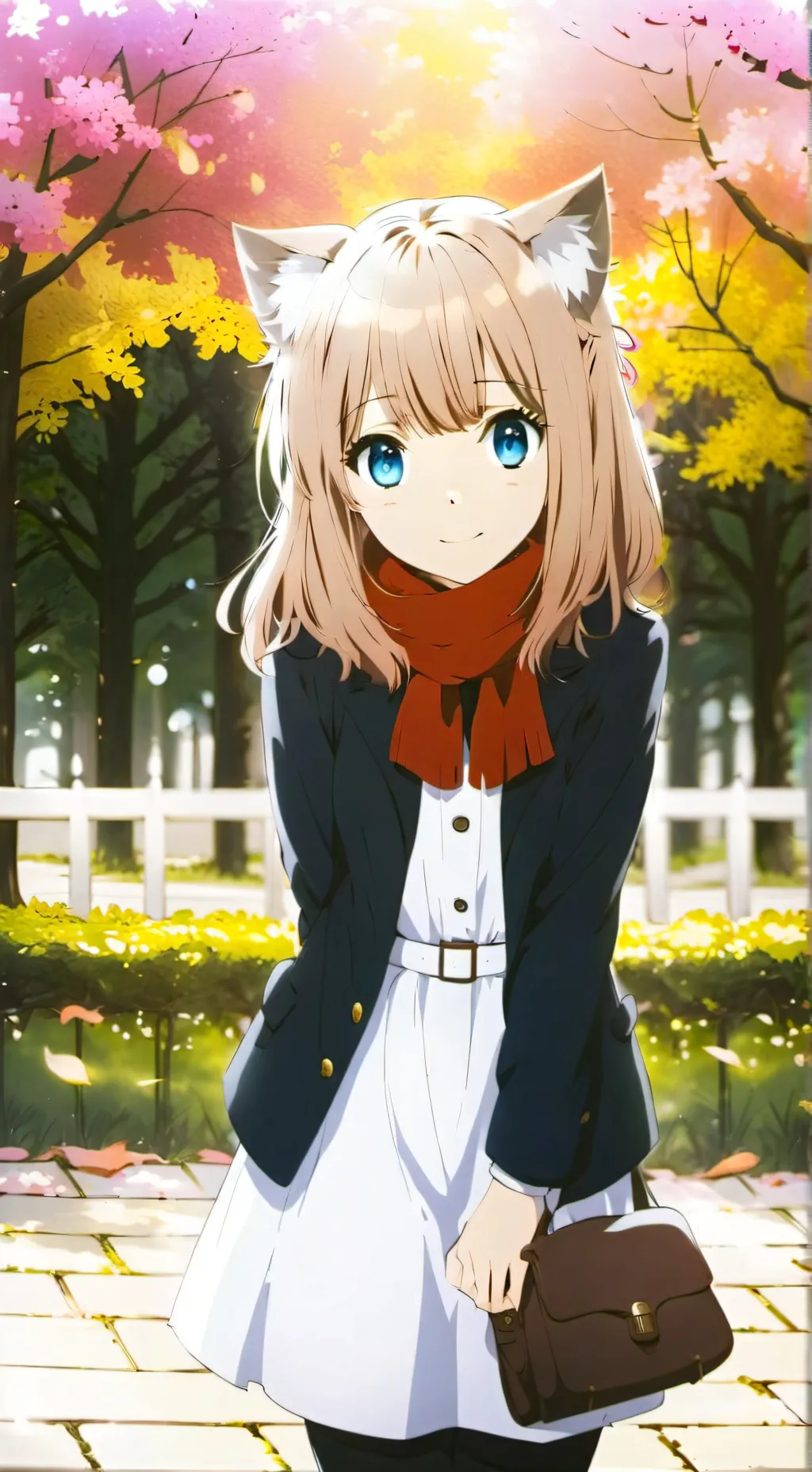 ai character: school girl background