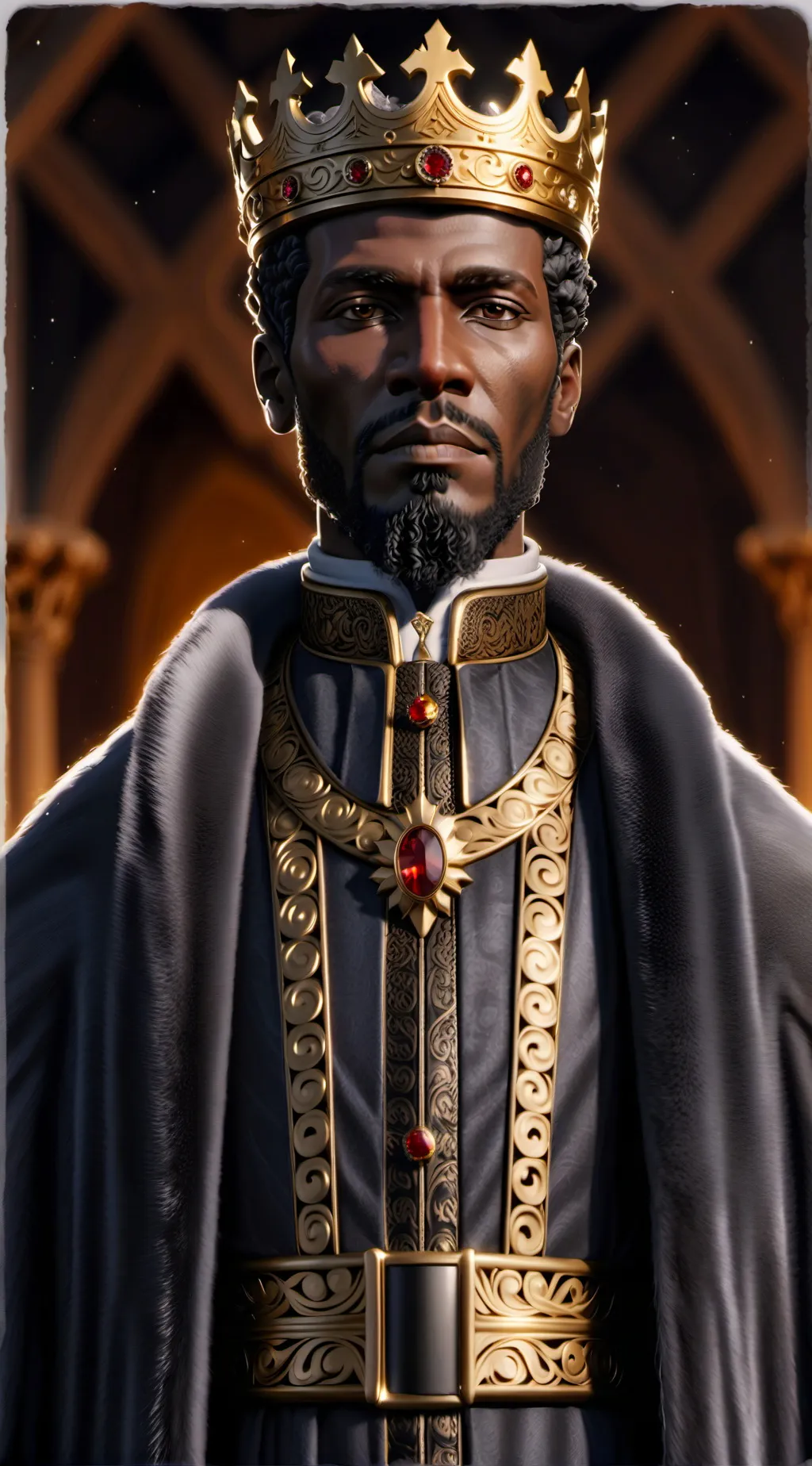 ai character: black king (chess) background