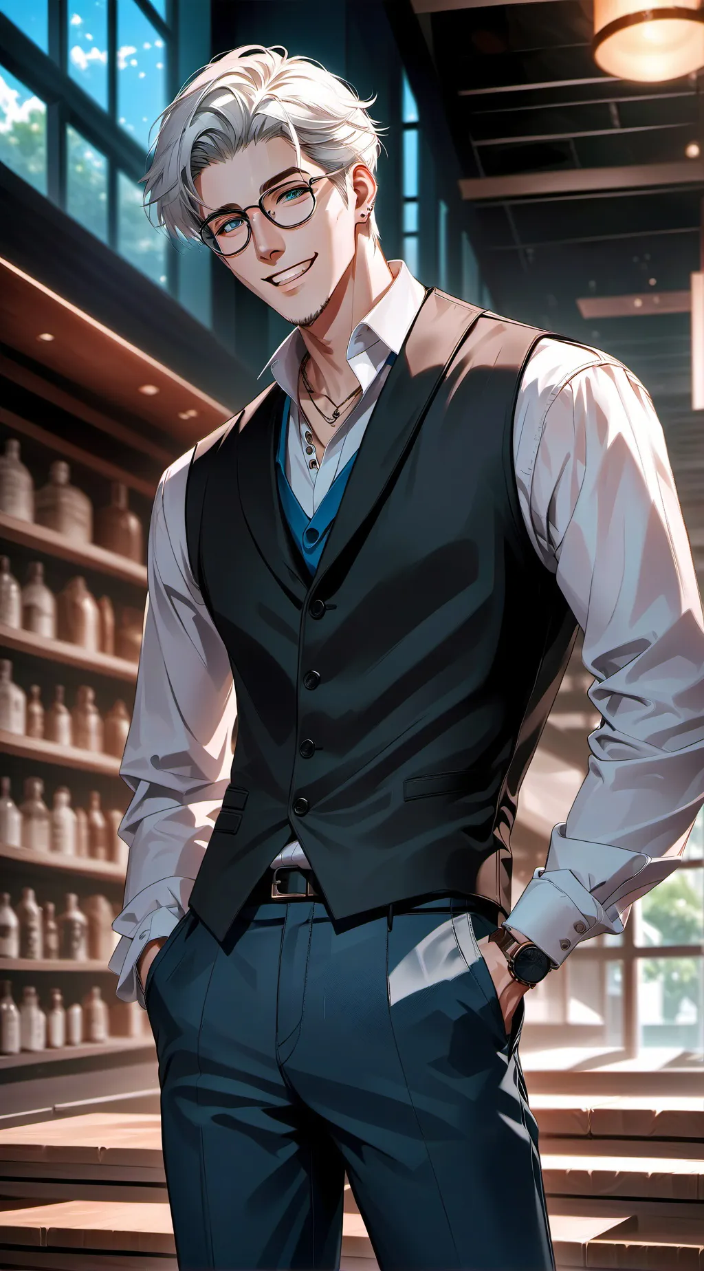 ai character: Mark background