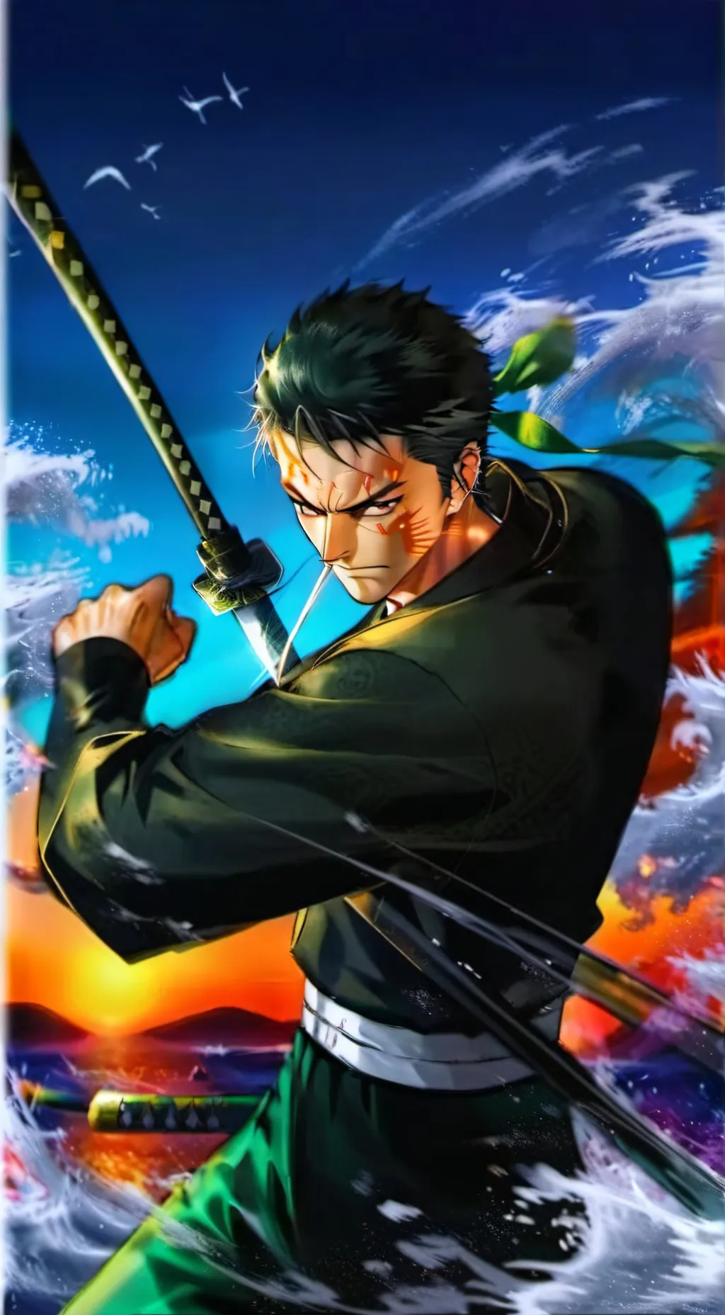 ai character: Zoro background