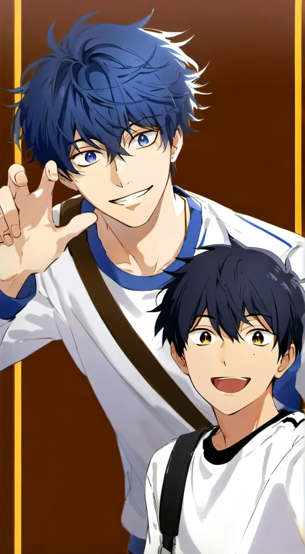 ai character: Azure and Ebony background