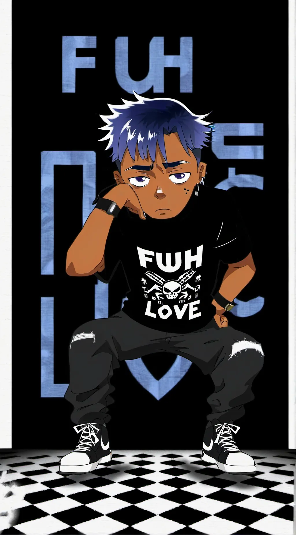 ai character: Jahseh Onfroy  background